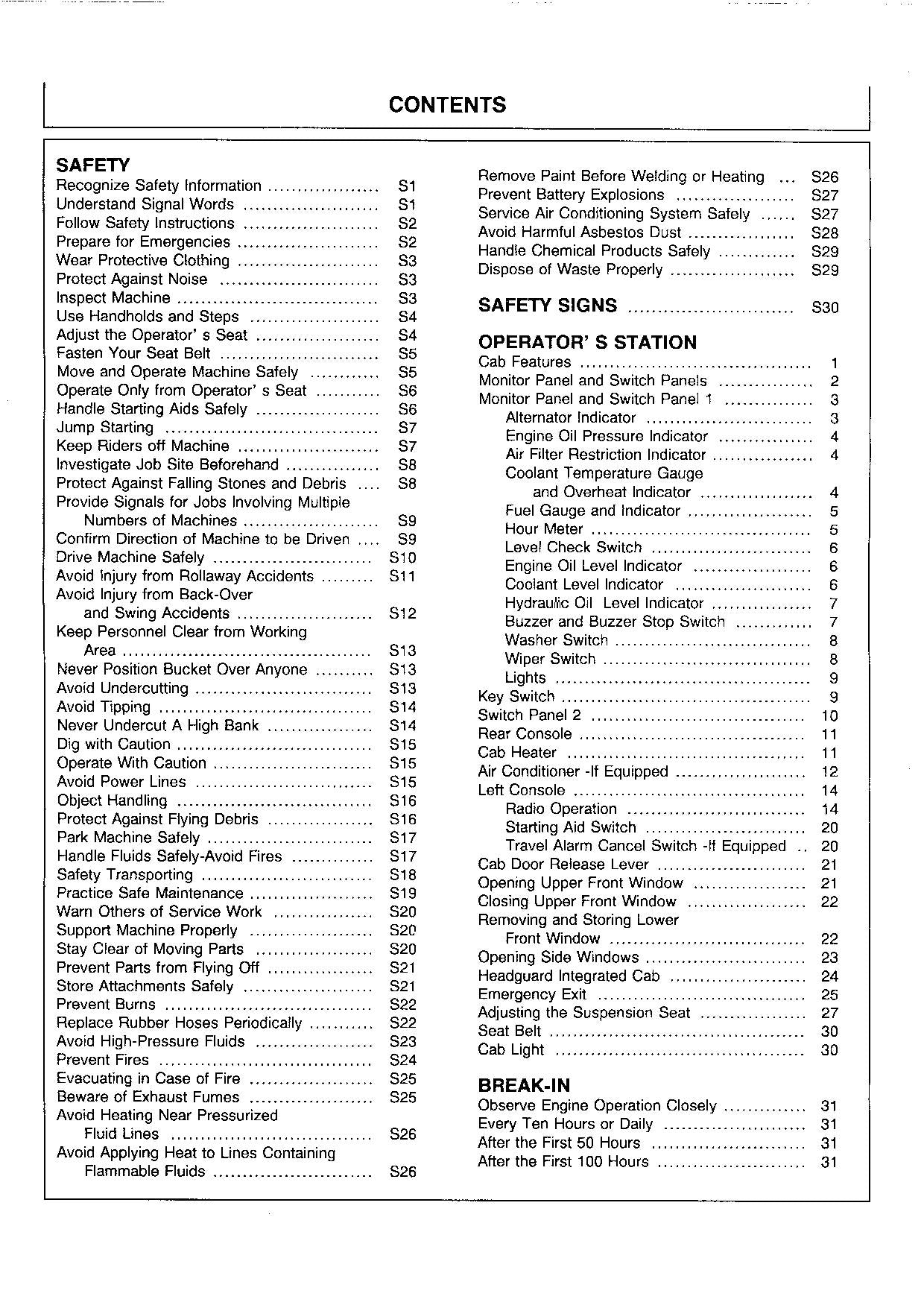 HITACHI EX550-3 EX550LC-3 EX600LCH-3 EX600H-3 EXCAVATOR OPERATORS MANUAL #1