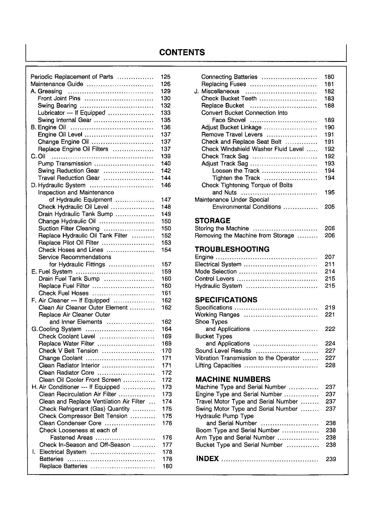 HITACHI EX550-3 EX550LC-3 EX600LCH-3 EX600H-3 EXCAVATOR OPERATORS MANUAL #2