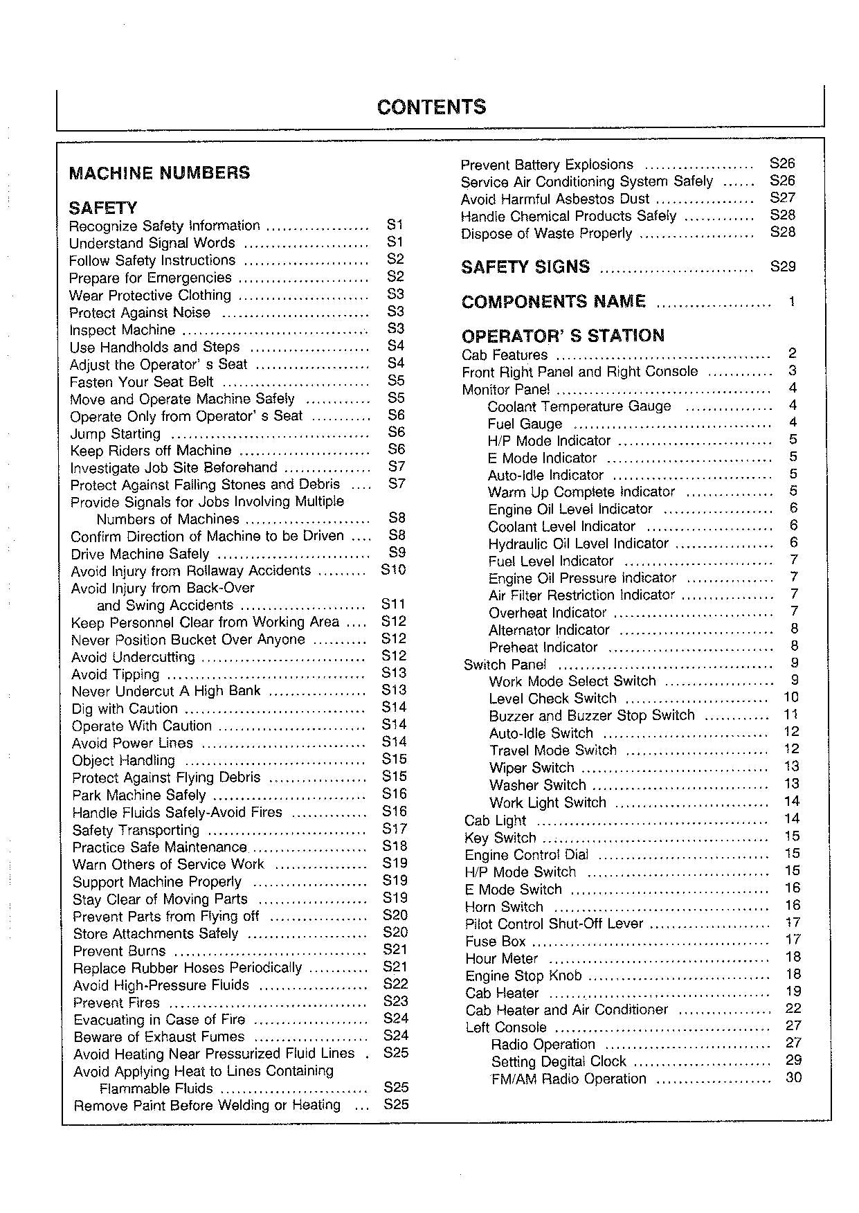 HITACHI EX100-5 EX100M-5 EX120-5 EX130H-5 EXCAVATOR OPERATORS MANUAL #1