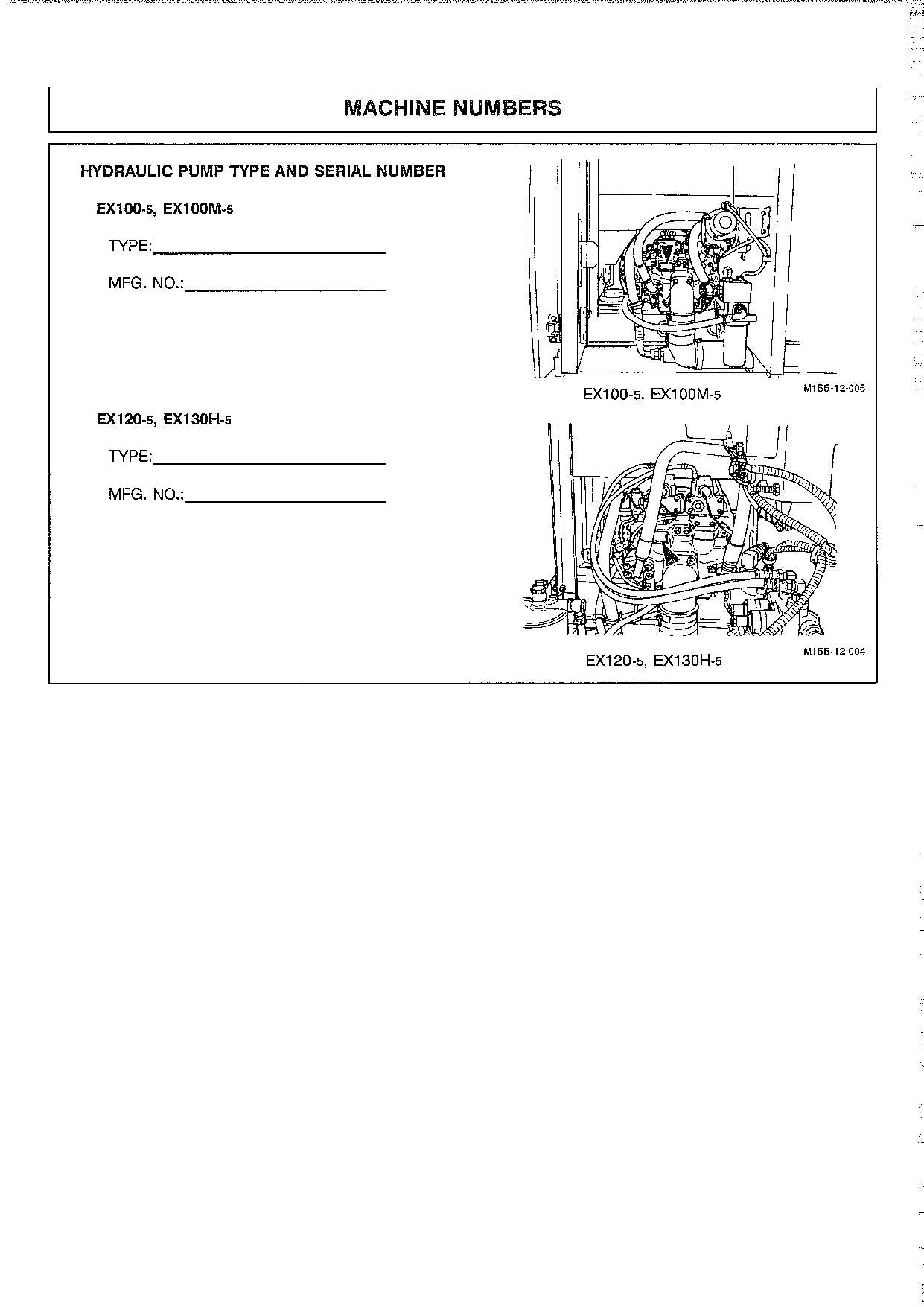 HITACHI EX100-5 EX100M-5 EX120-5 EX130H-5 BAGGER-BETRIEBSHANDBUCH Nr. 2