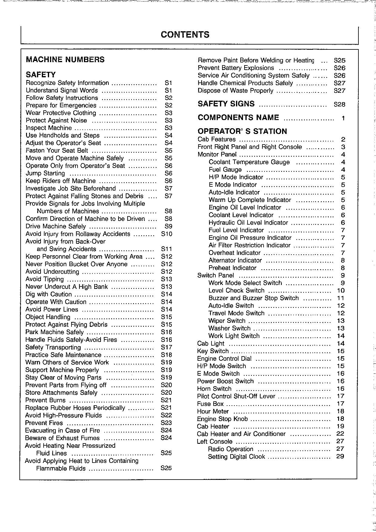 HITACHI EX300-5 EX350H-5 EX350LCH-5 EX350K EX370HD-5 EXCAVATOR OPERATORS MANUAL