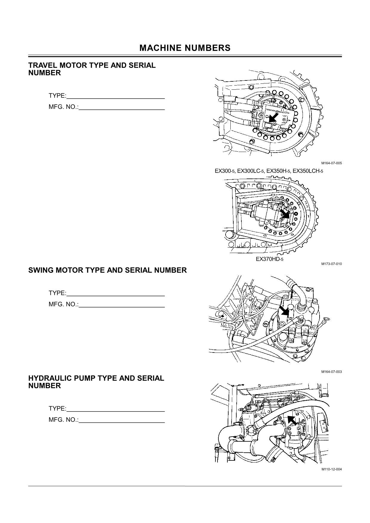 HITACHI EX300-5 EXCAVATOR OPERATORS MANUAL