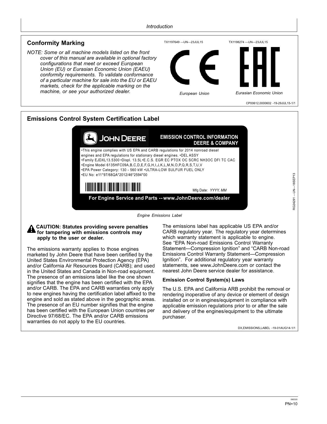 JOHN DEERE E240LC E260LC BAGGER-BETRIEBSHANDBUCH