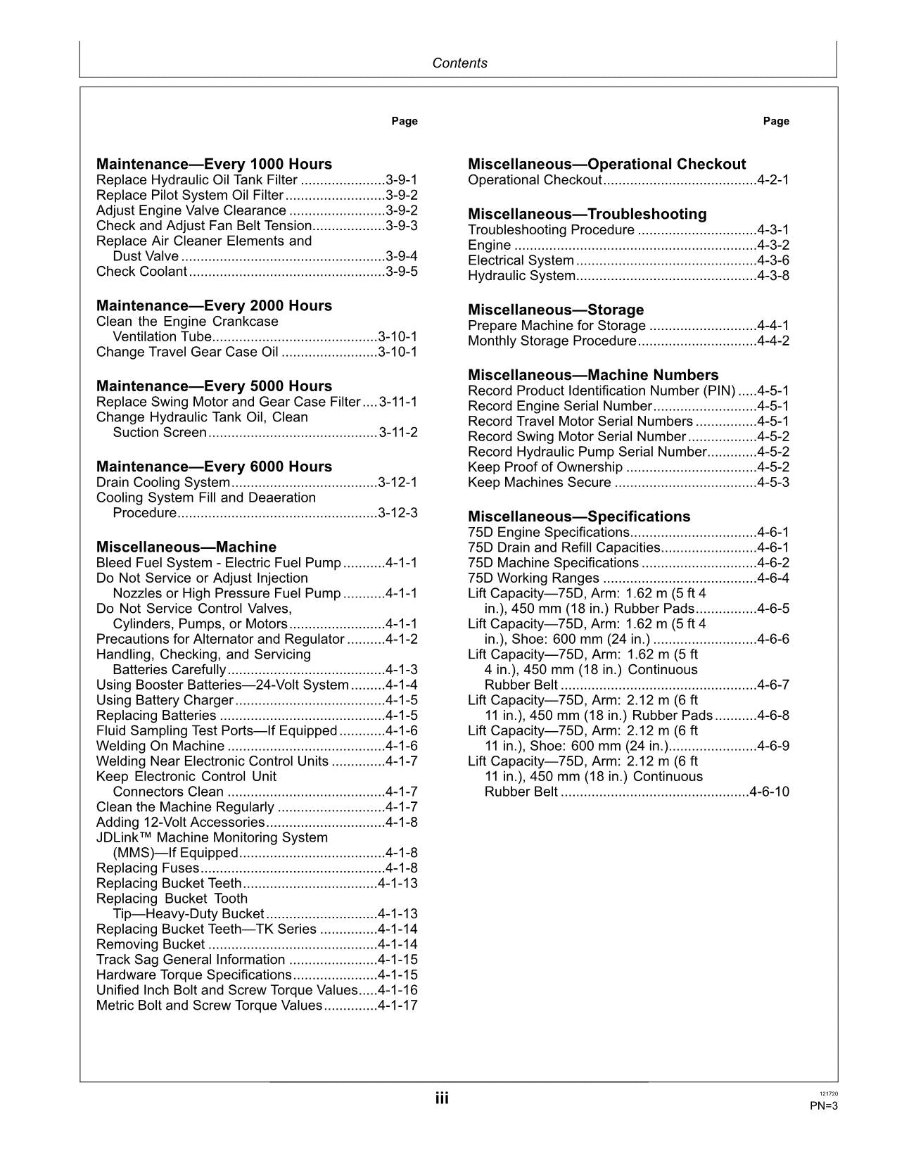 JOHN DEERE 75D EXCAVATOR OPERATORS MANUAL