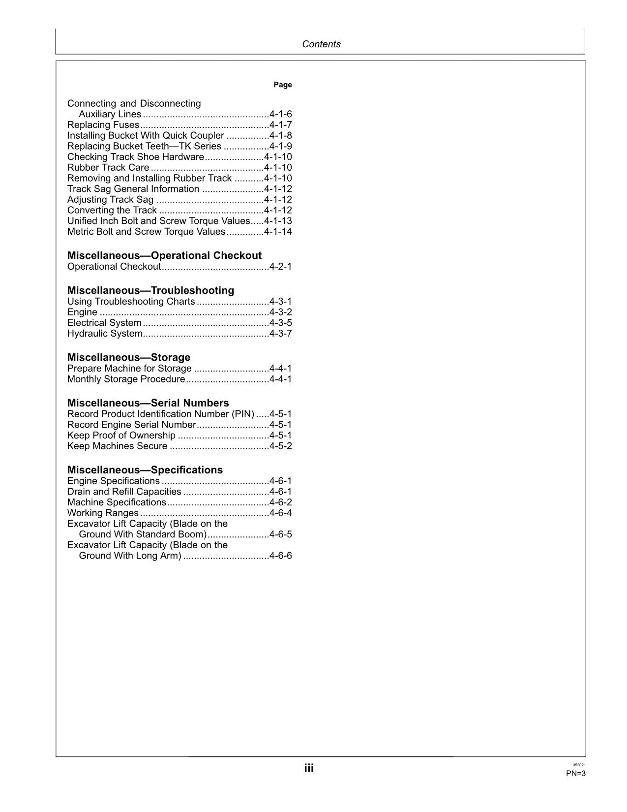 JOHN DEERE 17D EXCAVATOR OPERATORS MANUAL