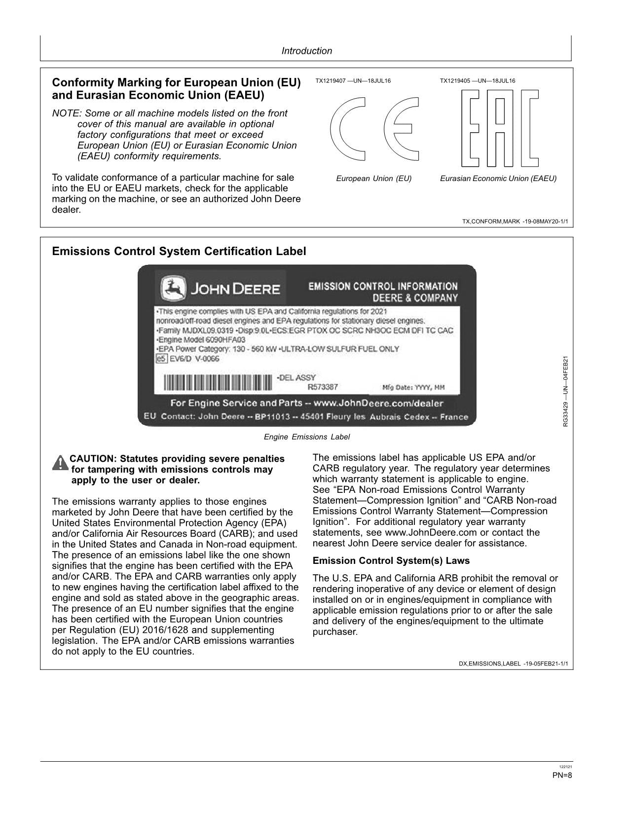 JONH DEERE 380 P EXCAVATOR OPERATORS MANUAL