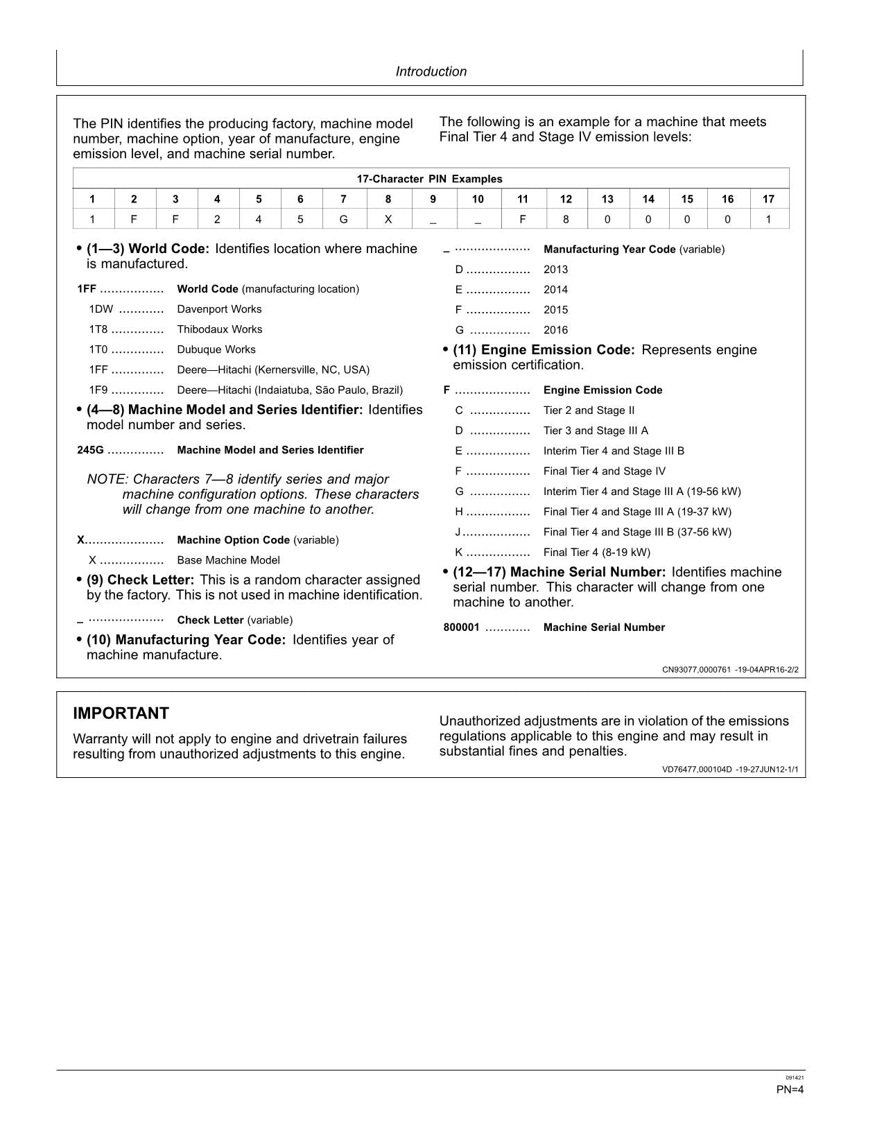 JONH DEERE 245GLC EXCAVATOR OPERATORS MANUAL #1