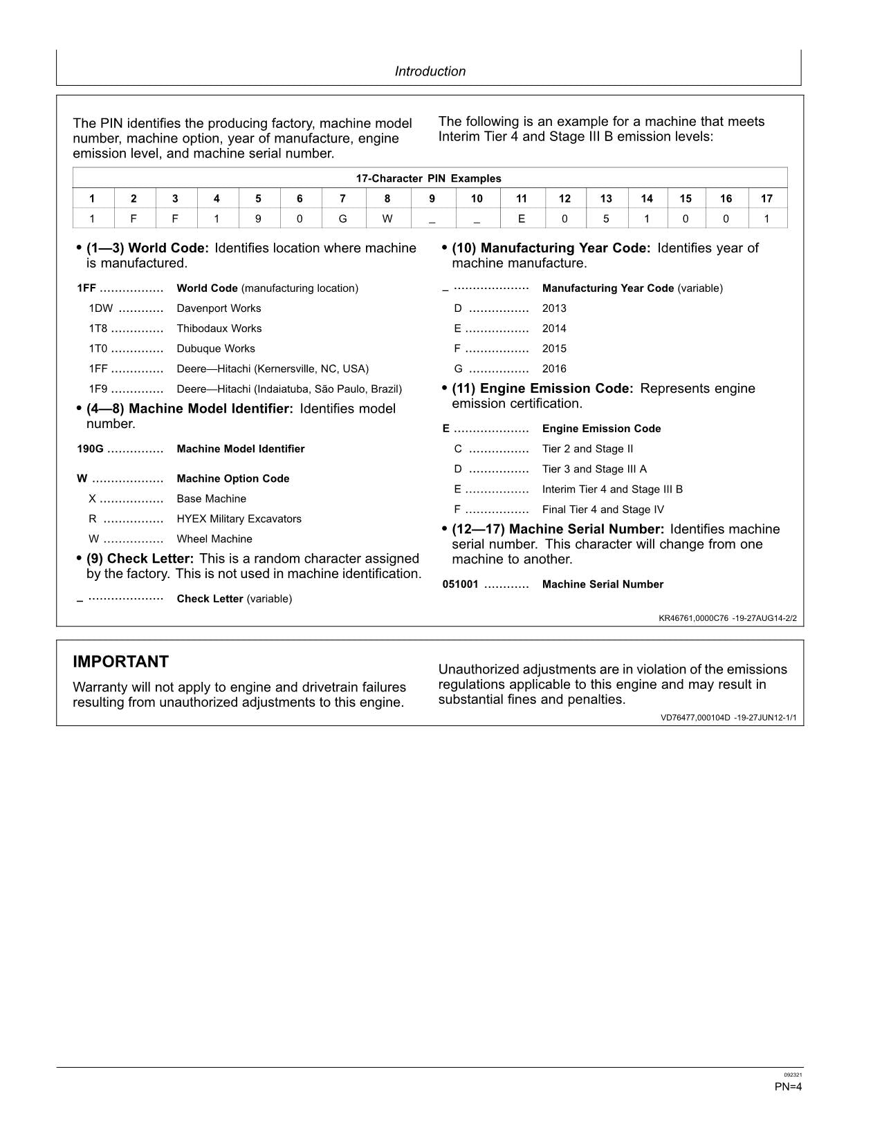 JONH DEERE 190GW EXCAVATOR OPERATORS MANUAL #1