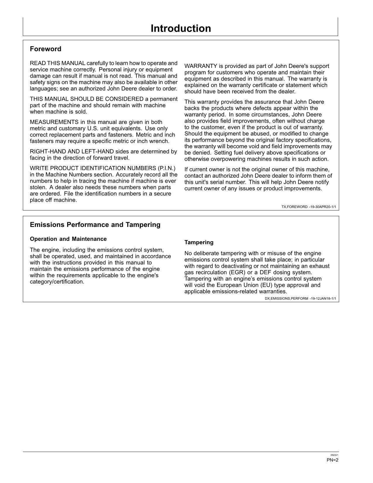 JONH DEERE 345GLC EXCAVATOR OPERATORS MANUAL