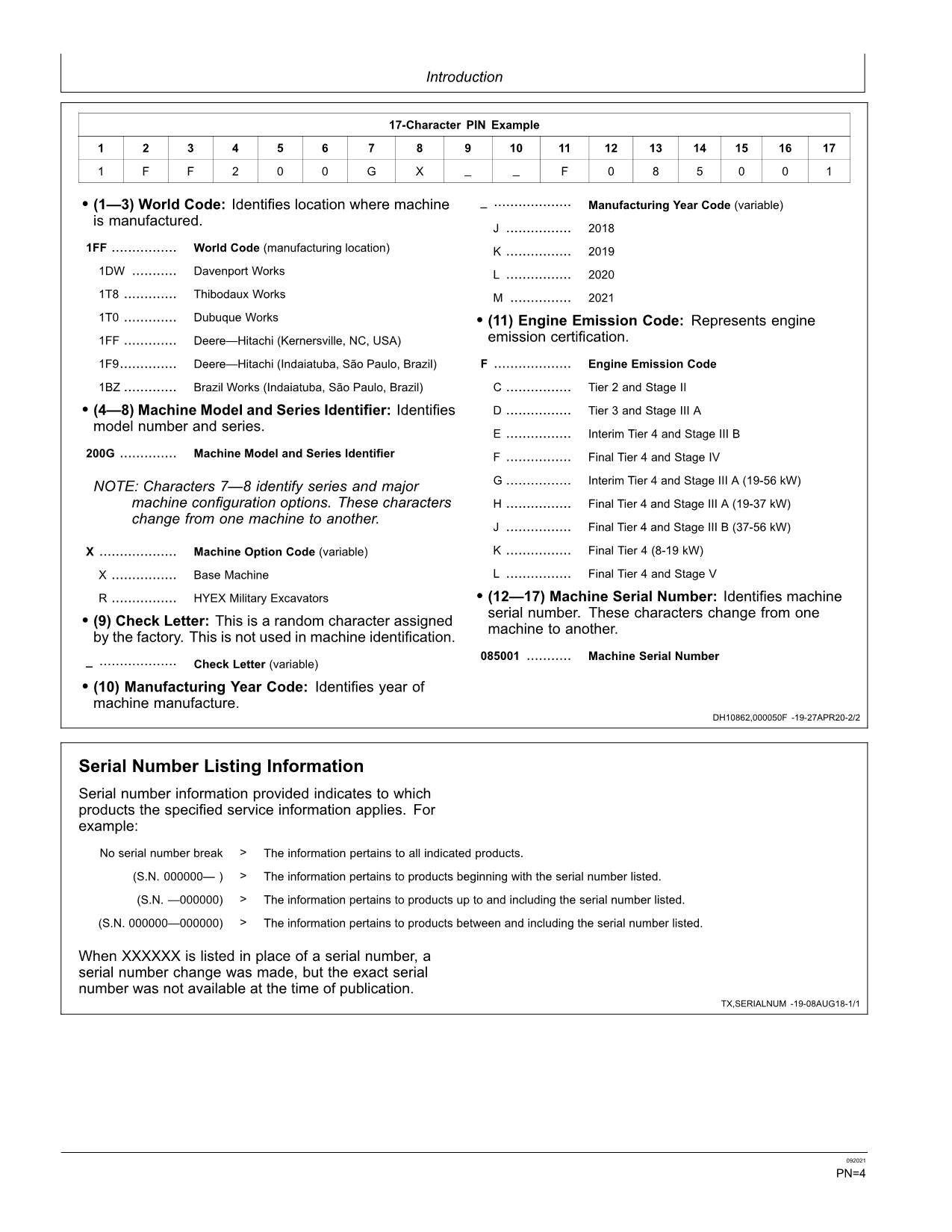 JONH DEERE 200G EXCAVATOR OPERATORS MANUAL