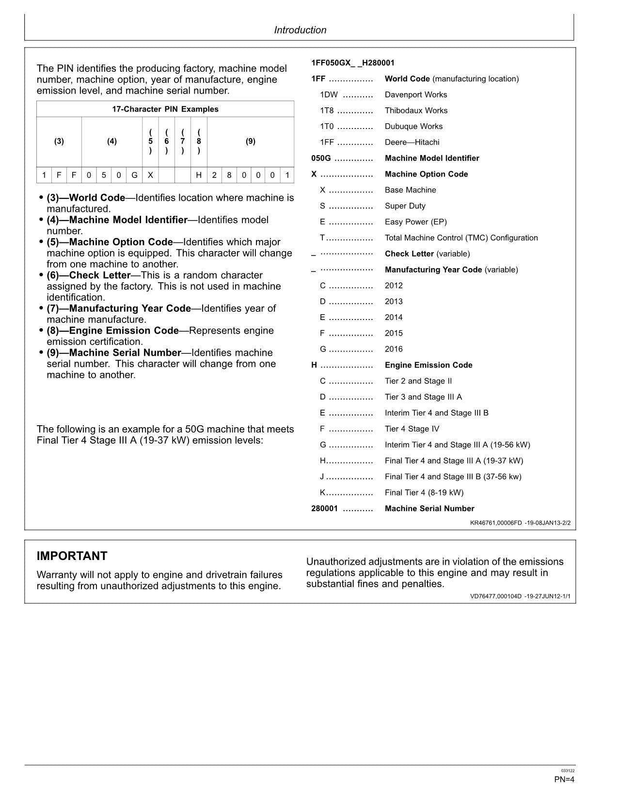 JONH DEERE 50G EXCAVATOR OPERATORS MANUAL