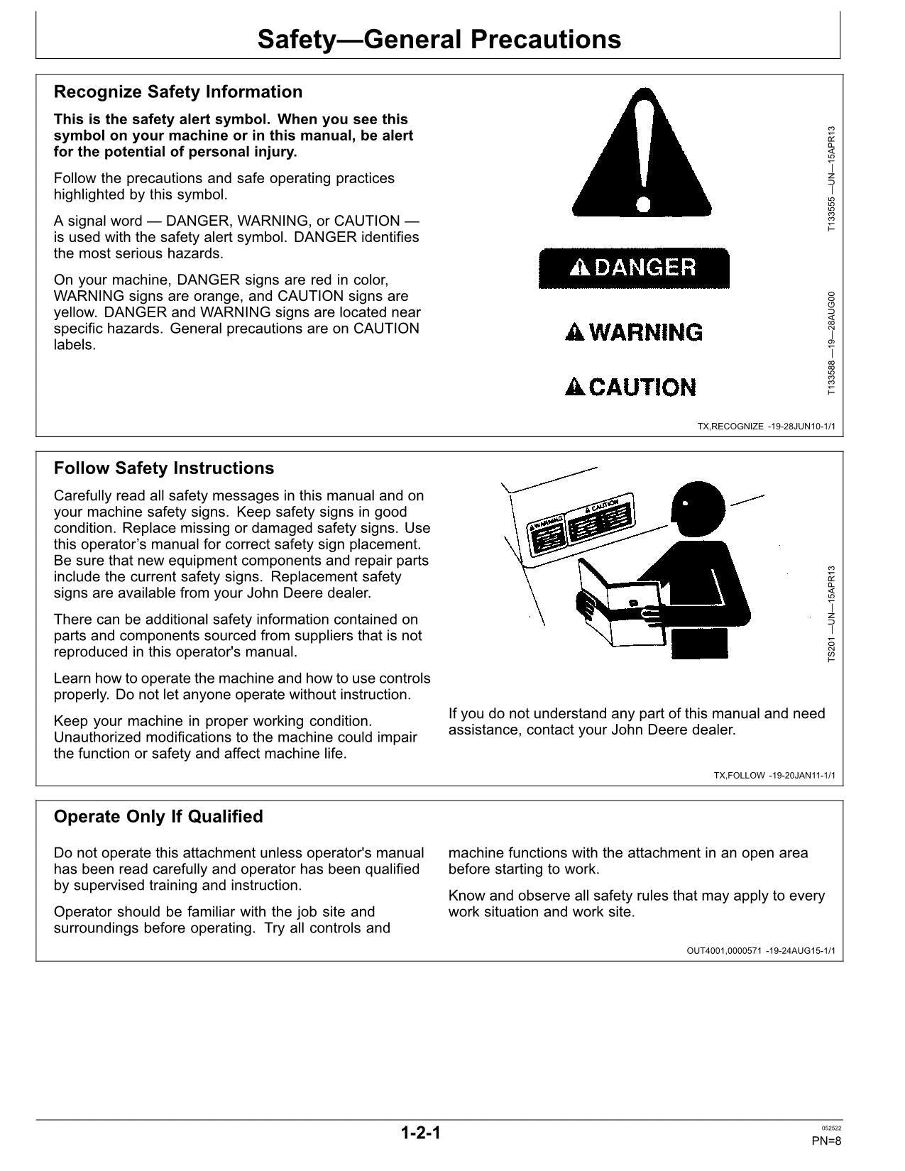 JONH DEERE 75G EXCAVATOR OPERATORS MANUAL #2