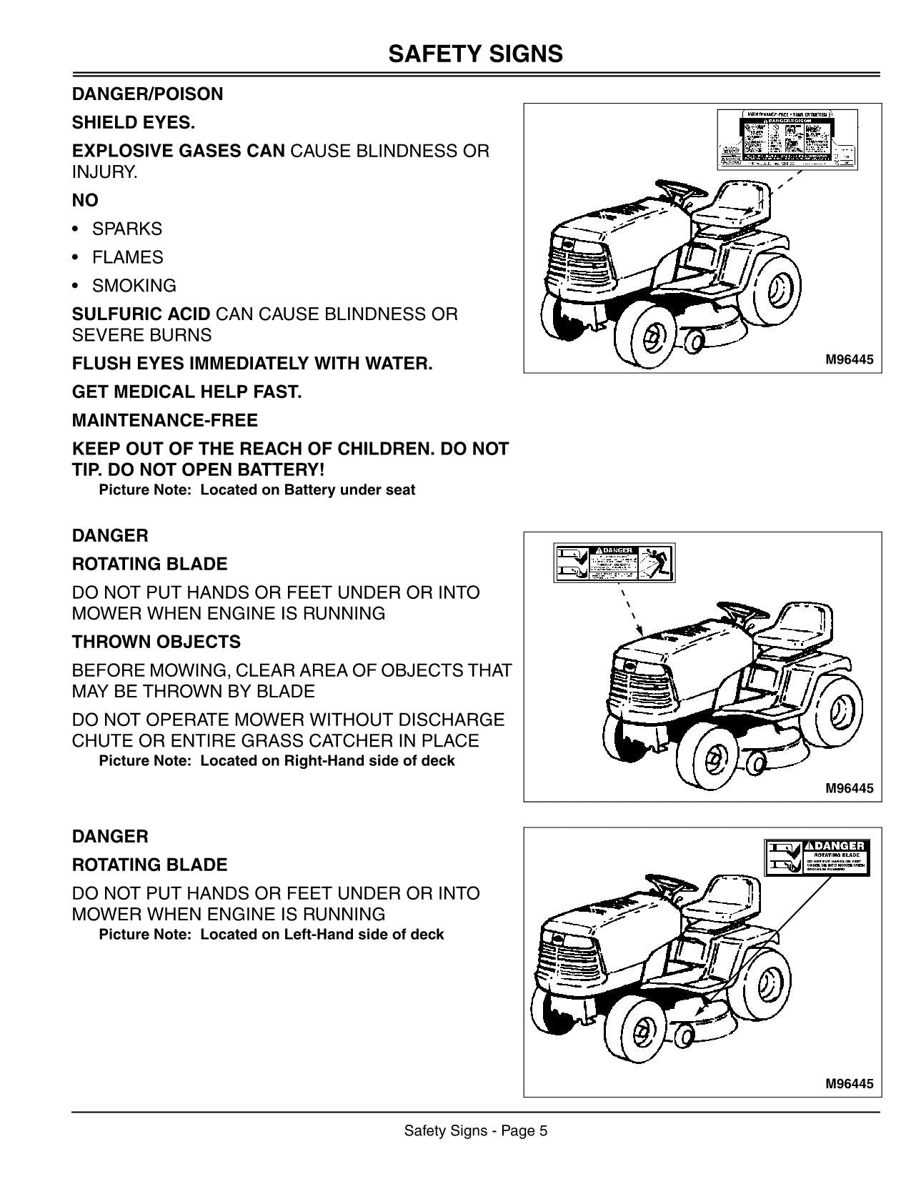 JOHN DEERE S1642 S1742 S2046 TRAKTOR-BETRIEBSHANDBUCH 010001-020000