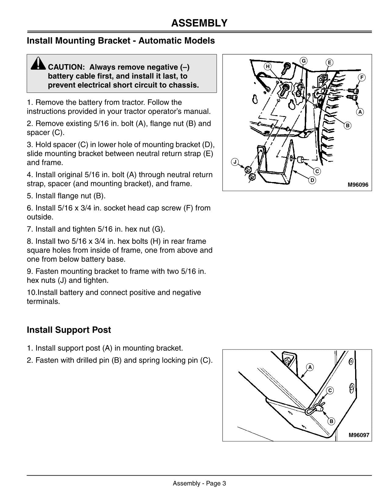 JOHN DEERE 1638H 38 INCH 42 INCH SABRE 1638HS SABRE TRACTOR OPERATORS MANUAL