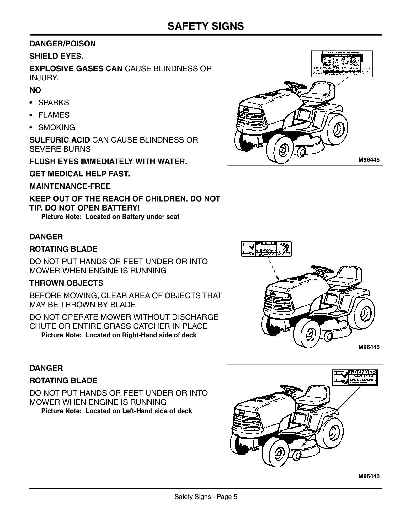 JOHN DEERE S2546 TRAKTOR-BETRIEBSHANDBUCH 010001-014033