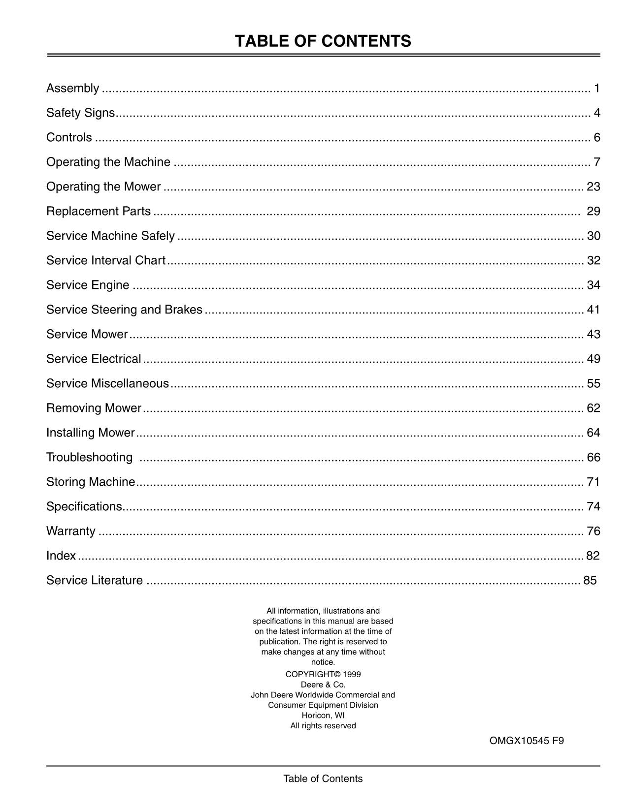 JOHN DEERE S2546 TRAKTOR-BETRIEBSHANDBUCH 010001-014033