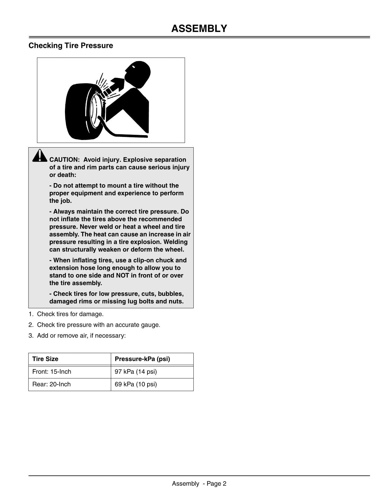 MANUEL D'UTILISATION DU TRACTEUR JOHN DEERE S2546 014034-