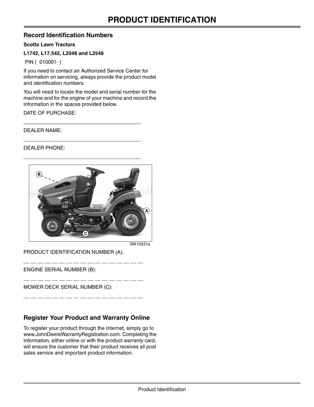 Scotts riding deals lawn mower manual