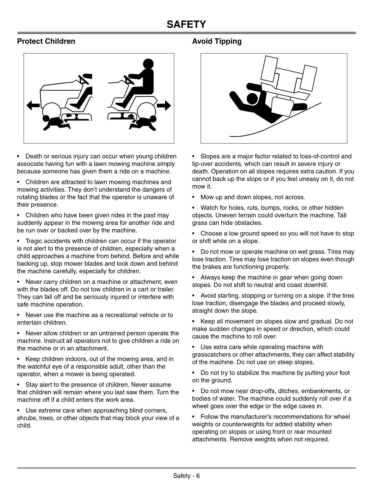 JOHN DEERE G110 TRACTOR OPERATORS MANUAL