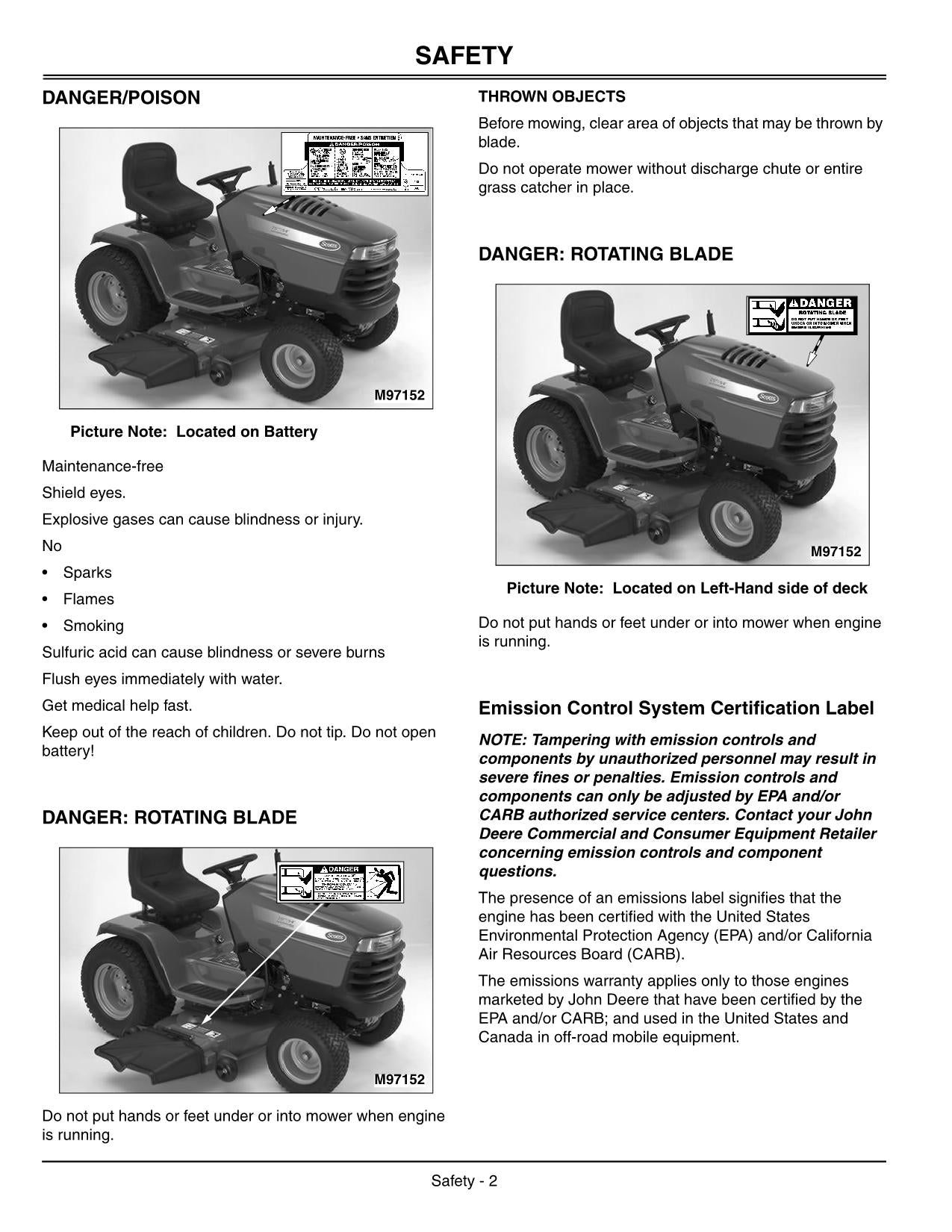 JOHN DEERE SCOTTS S2554 S2348 TRAKTOR-BETRIEBSHANDBUCH