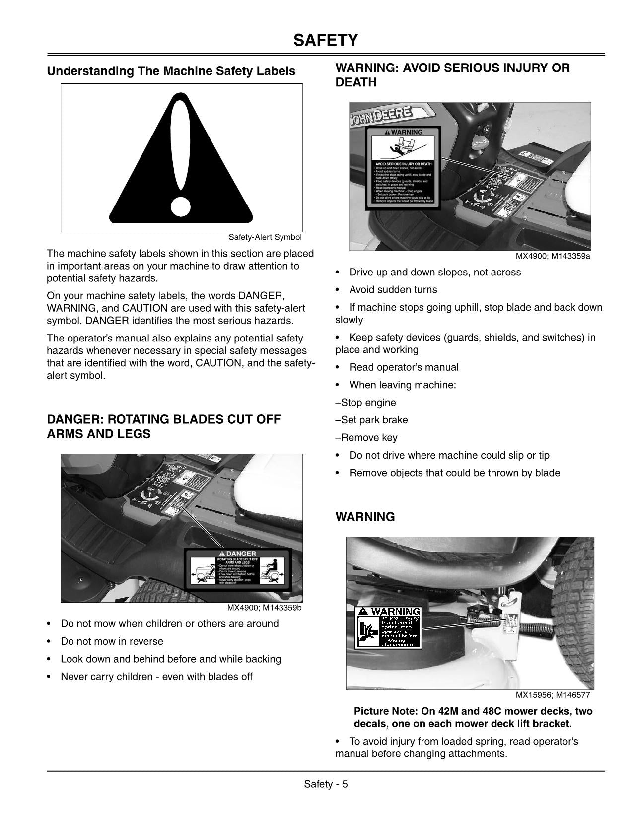 JOHN DEERE SST15 SST16 SST18 TRACTOR OPERATORS MANUAL