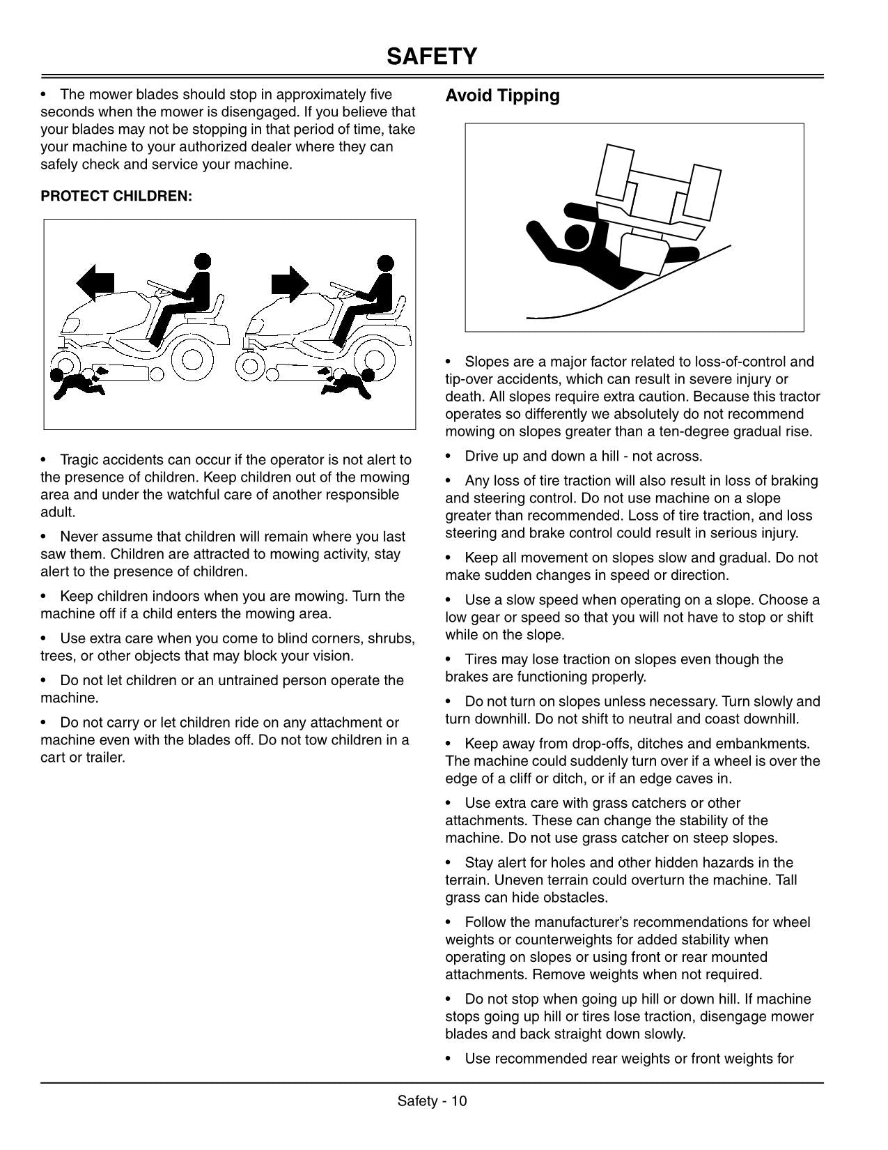 JOHN DEERE SST15 SST16 SST18 TRACTOR OPERATORS MANUAL