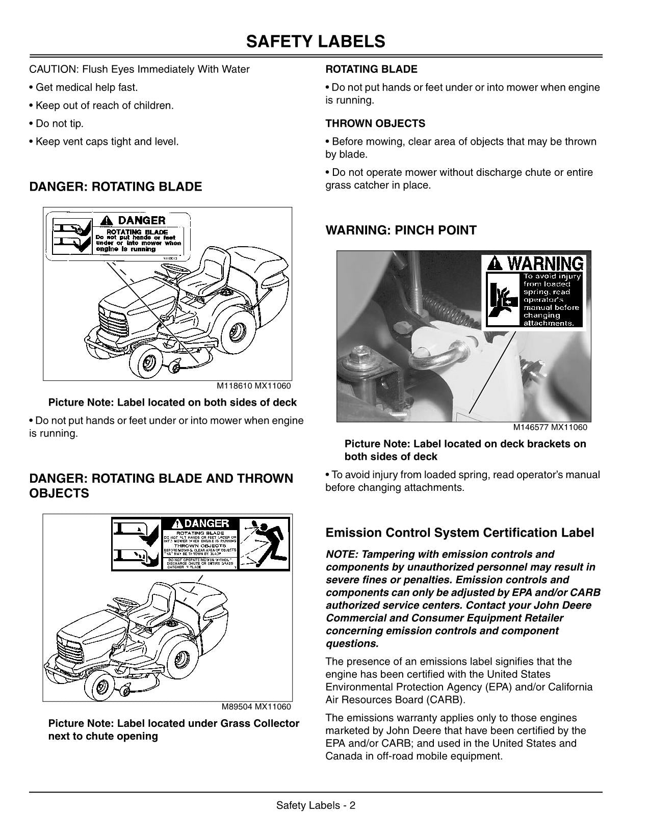 JOHN DEERE LTR180 TRACTOR OPERATORS MANUAL