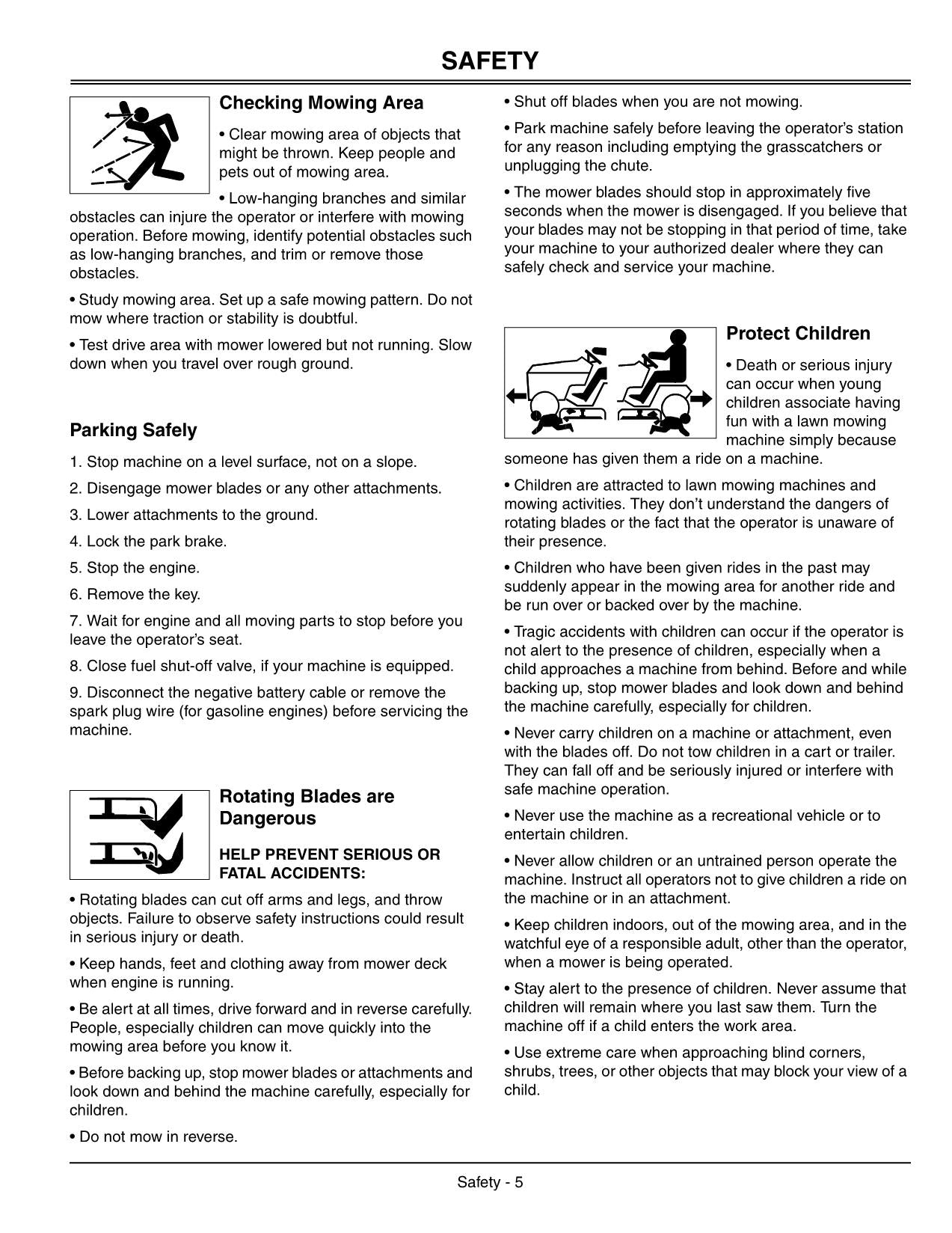 JOHN DEERE LTR180 TRACTOR OPERATORS MANUAL