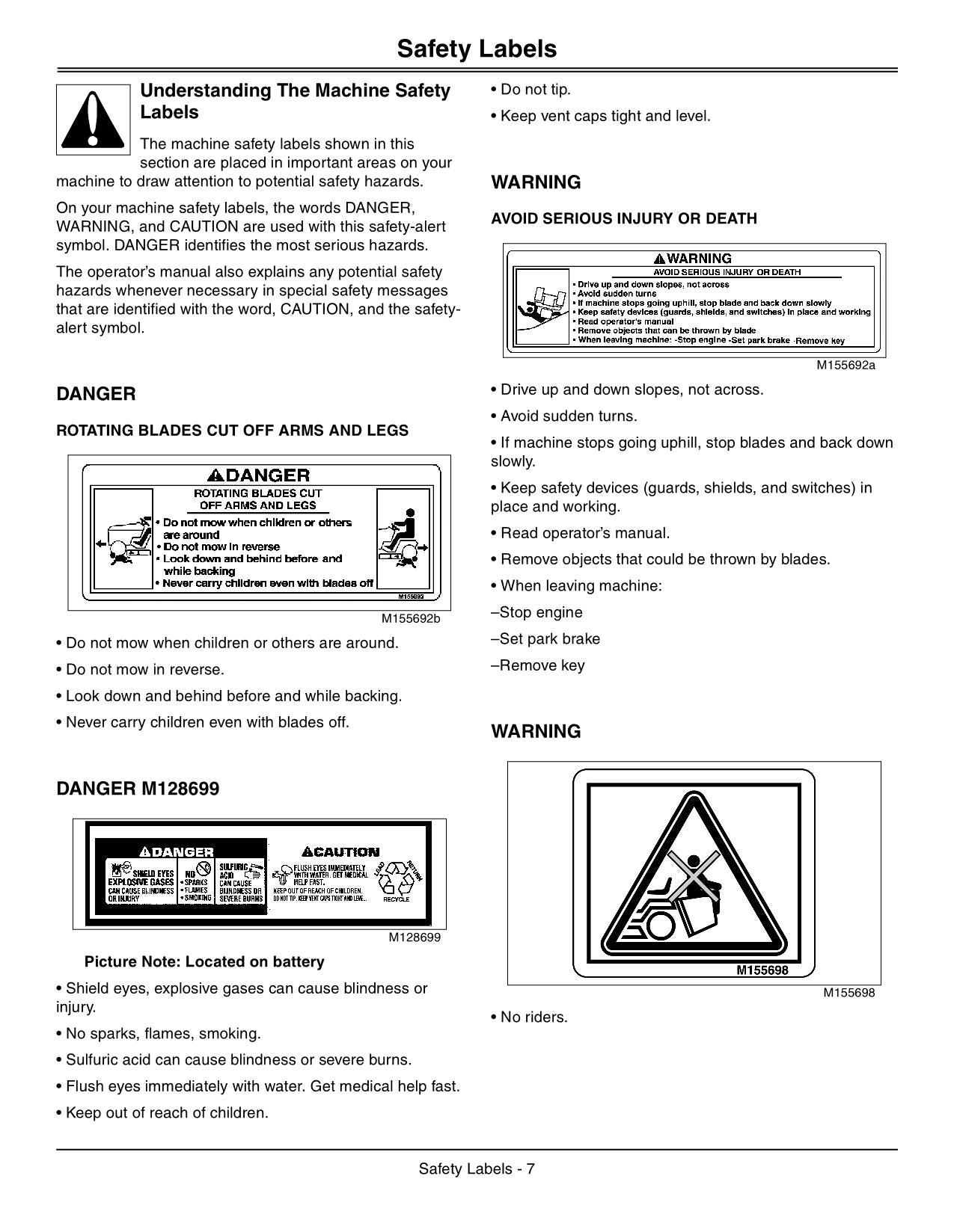 MANUEL D'UTILISATION DU TRACTEUR JOHN DEERE X300R 220001-250000