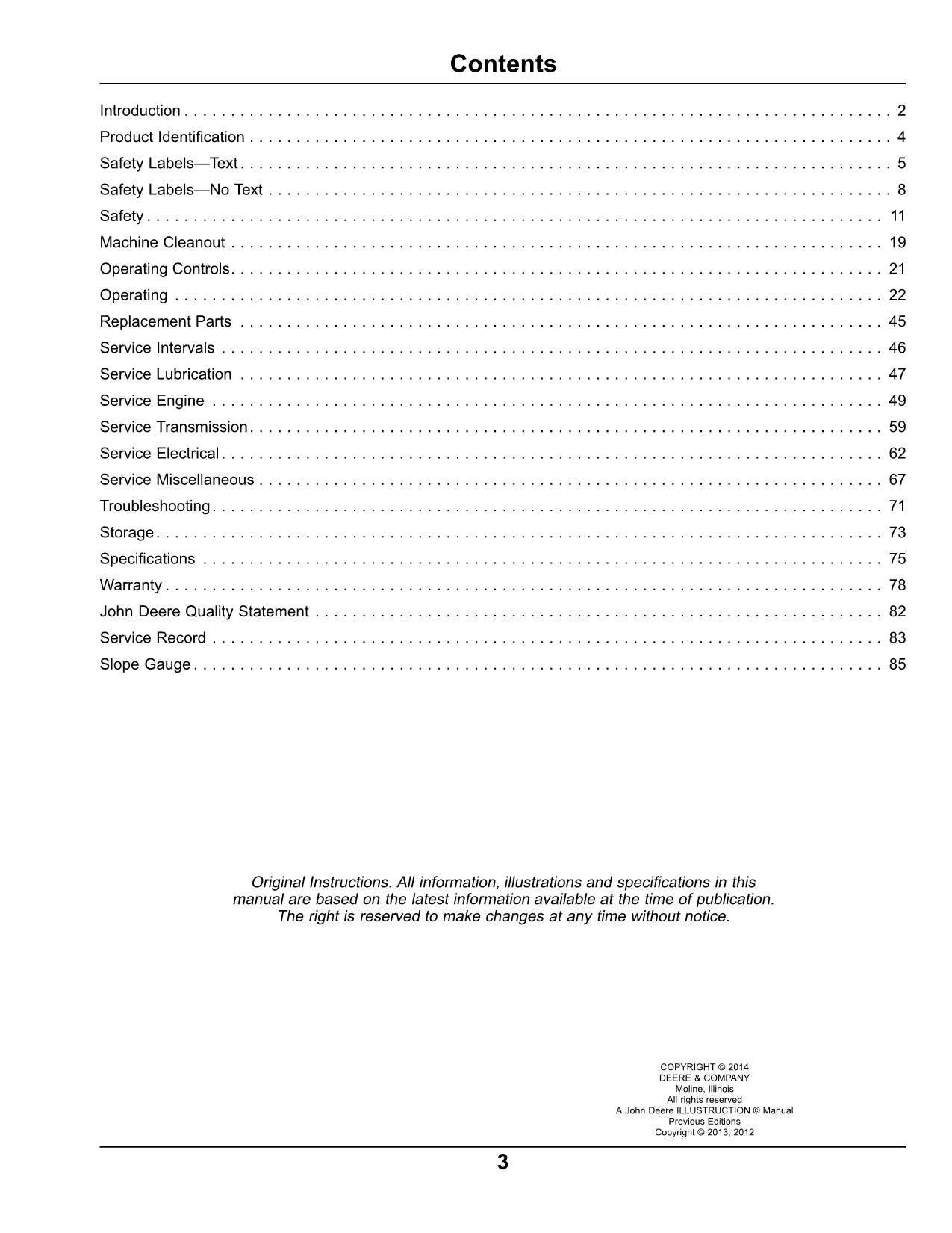 JOHN DEERE X750 X754 X758 TRACTOR OPERATORS MANUAL SER 030001 - 040000