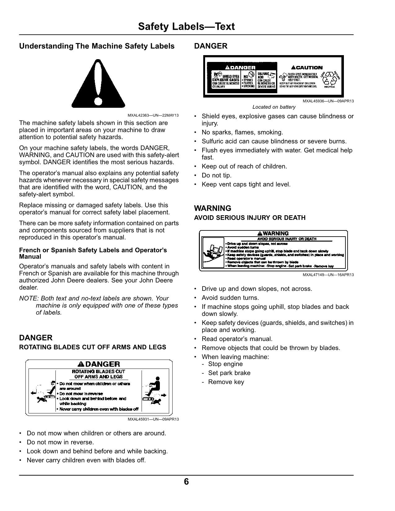 JOHN DEERE X300R TRACTOR OPERATORS MANUAL 280001-