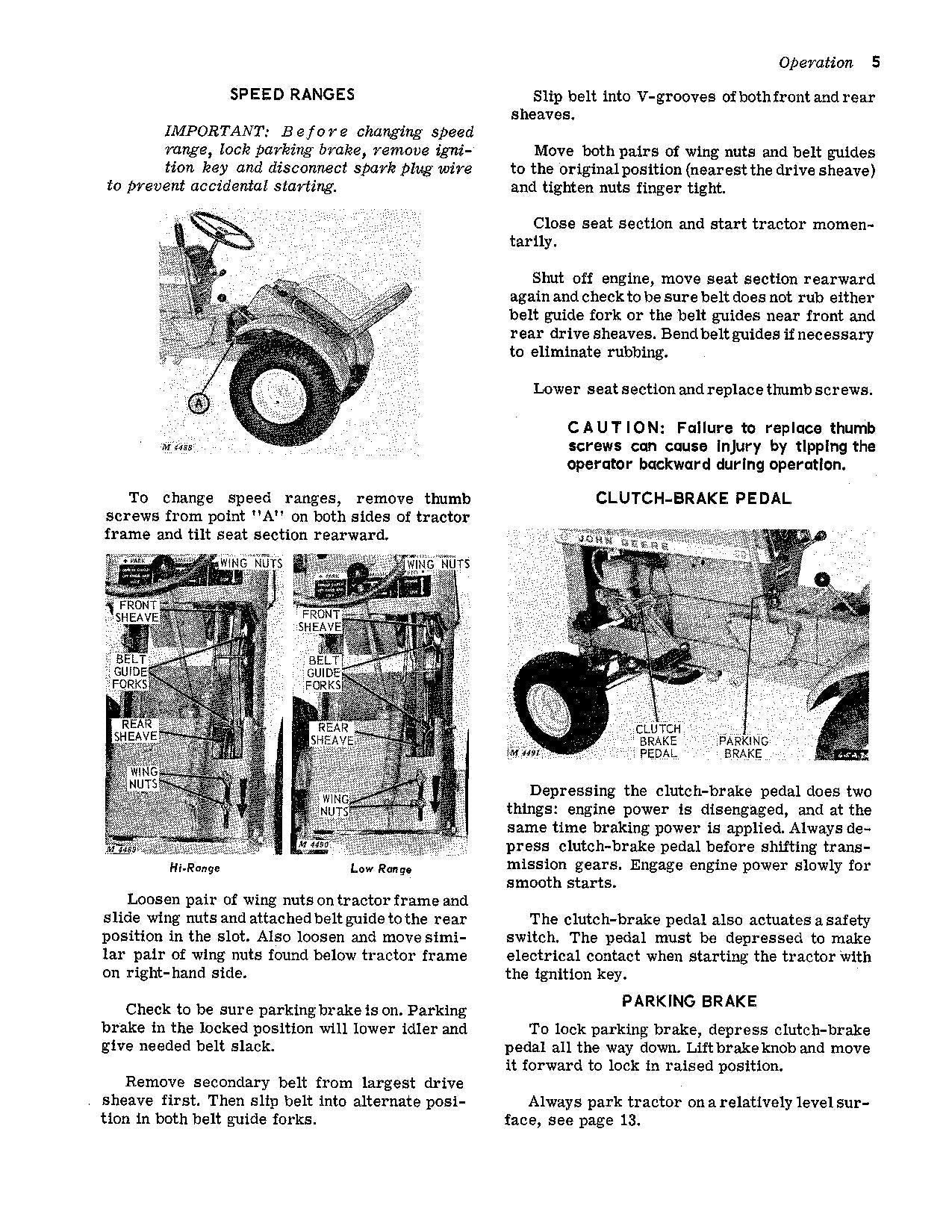 JOHN DEERE 60 TRACTOR OPERATORS MANUAL 008001-020000