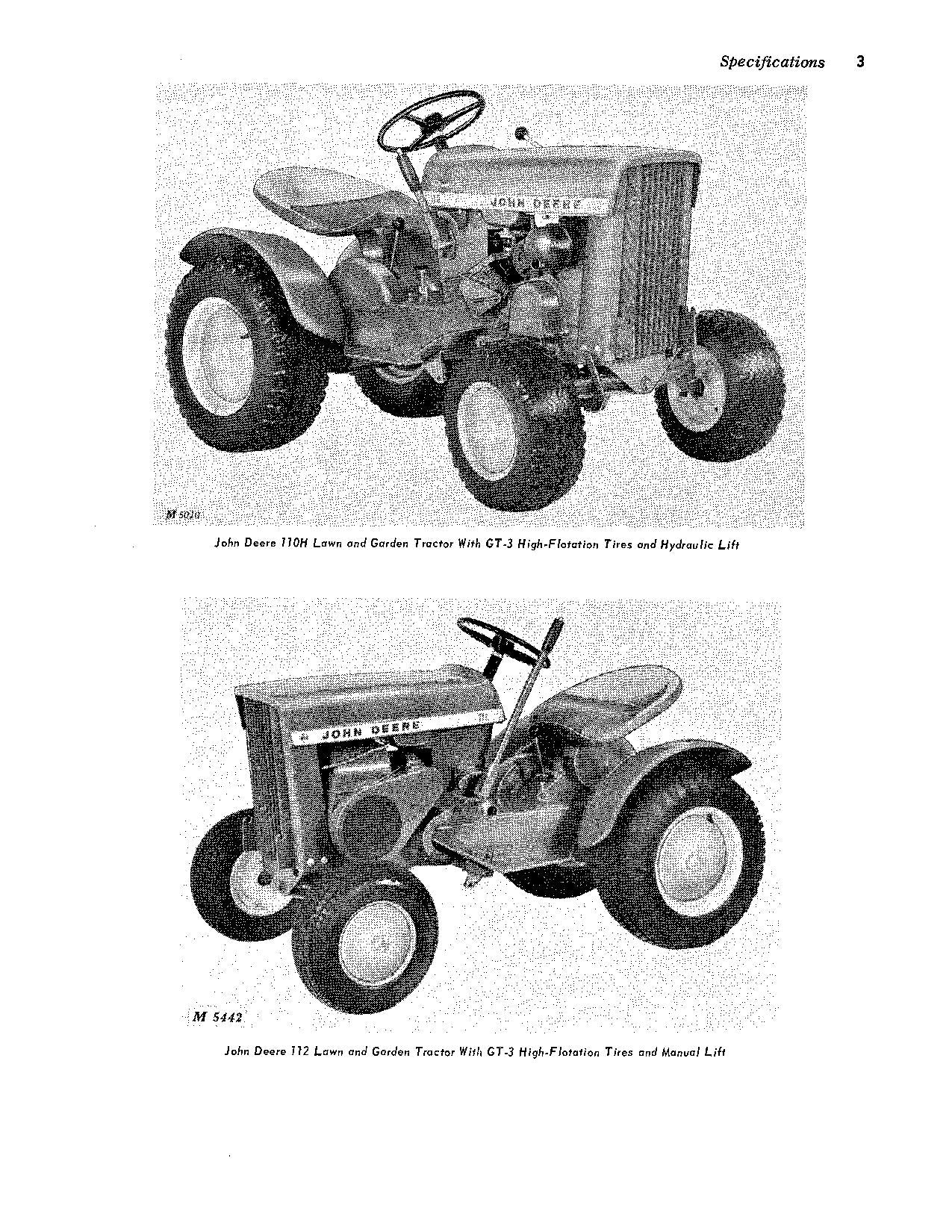 MANUEL D'UTILISATION DU TRACTEUR JOHN DEERE 110 112 112H 110H 065001-100000 -100000