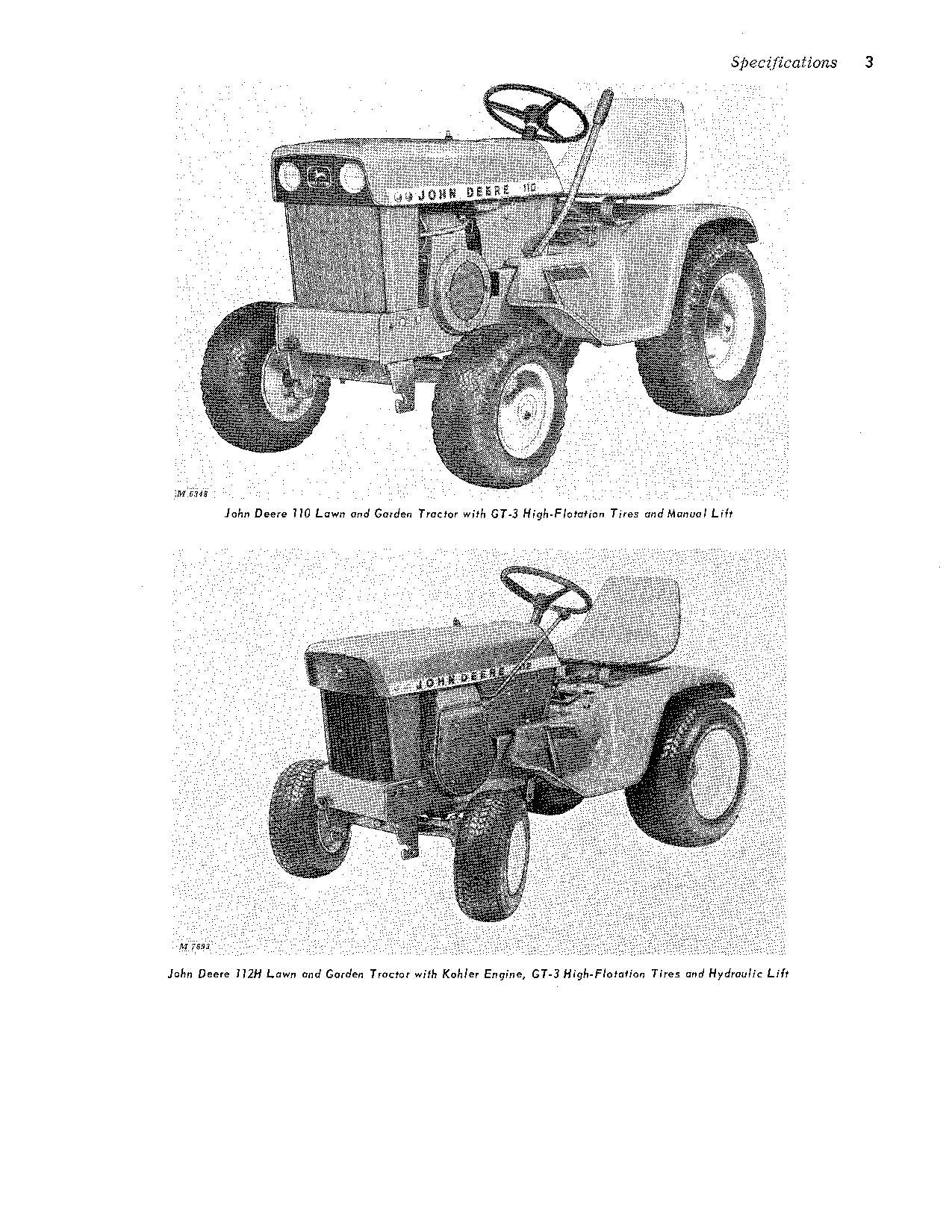 JOHN DEERE 110 112 112H 110H TRACTOR OPERATORS MANUAL ser. 130001-160000