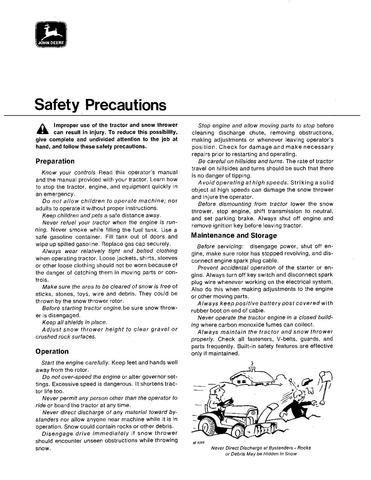 JOHN DEERE 32 70 100 60 TRACTOR OPERATORS MANUAL