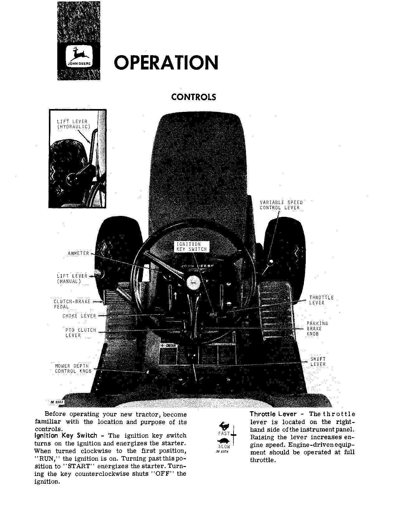 JOHN DEERE 110 112 112H 110H TRAKTOR BEDIENUNGSANLEITUNG SER 161772 - 185000