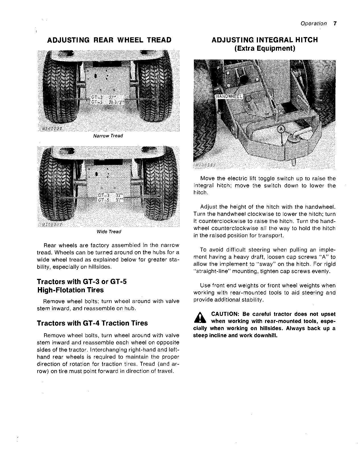 MANUEL D'UTILISATION DU TRACTEUR JOHN DEERE 112 série 250001-260000