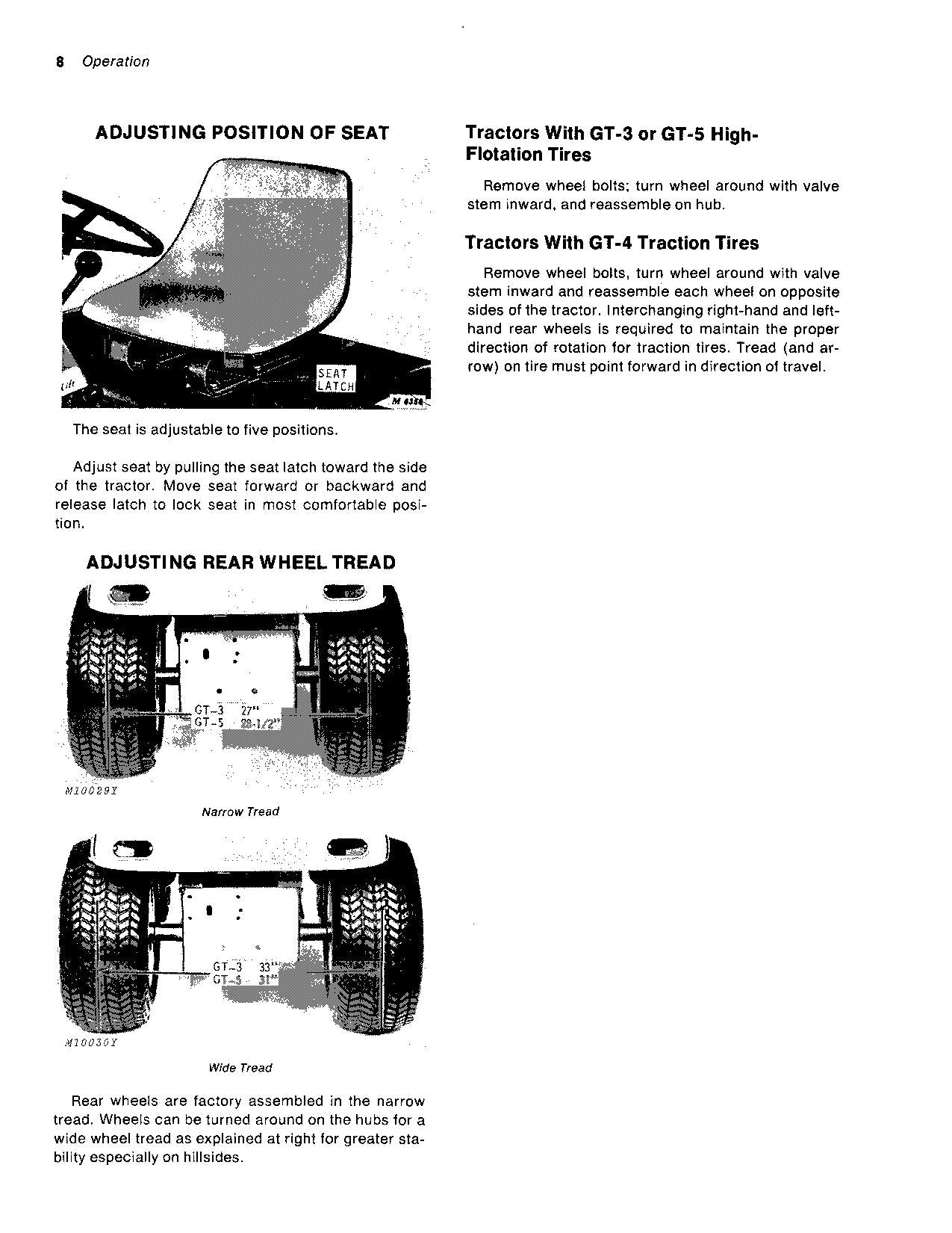 JOHN DEERE 110 110H TRACTOR OPERATORS MANUAL SER 250001-272000