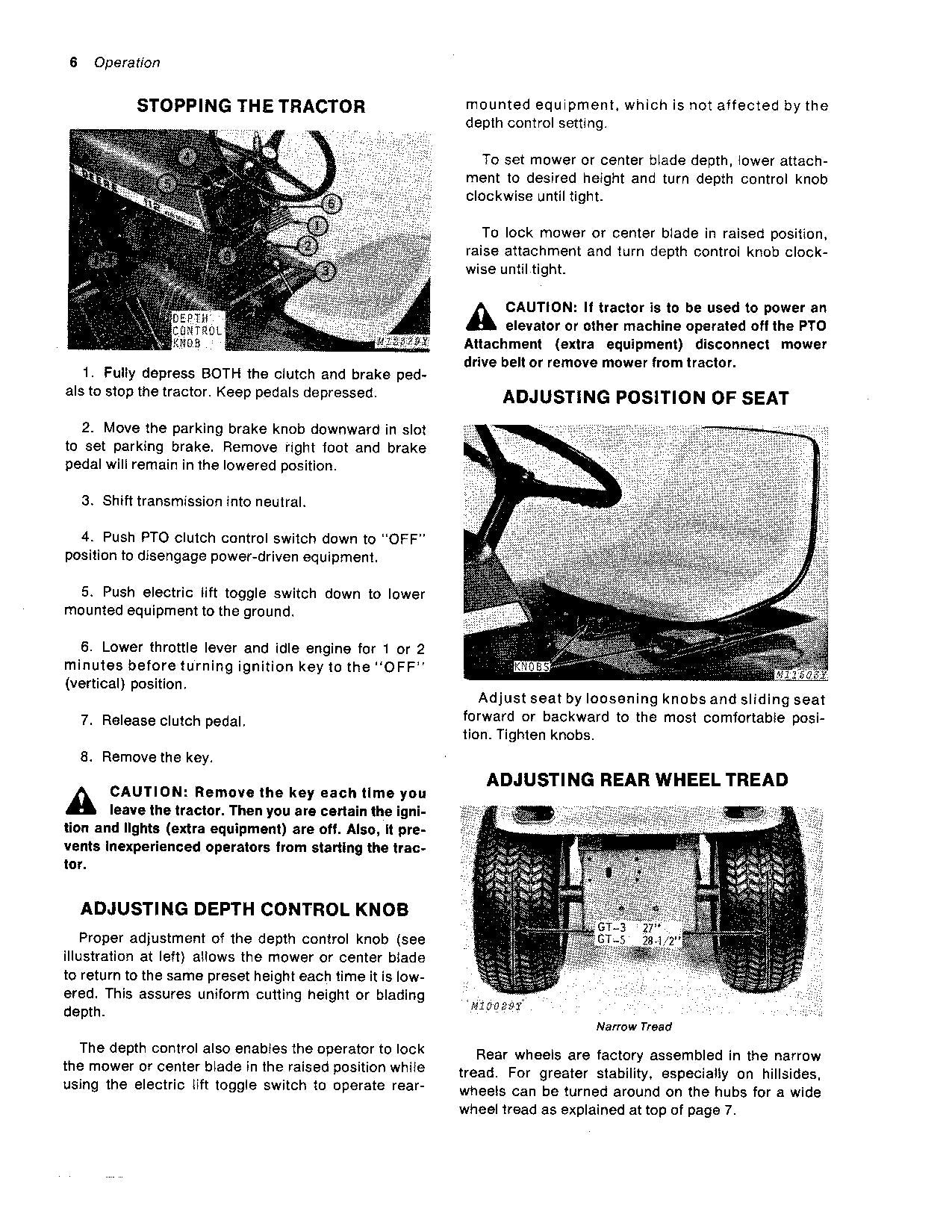 MANUEL D'UTILISATION DU TRACTEUR JOHN DEERE 112 ser.260001-300000