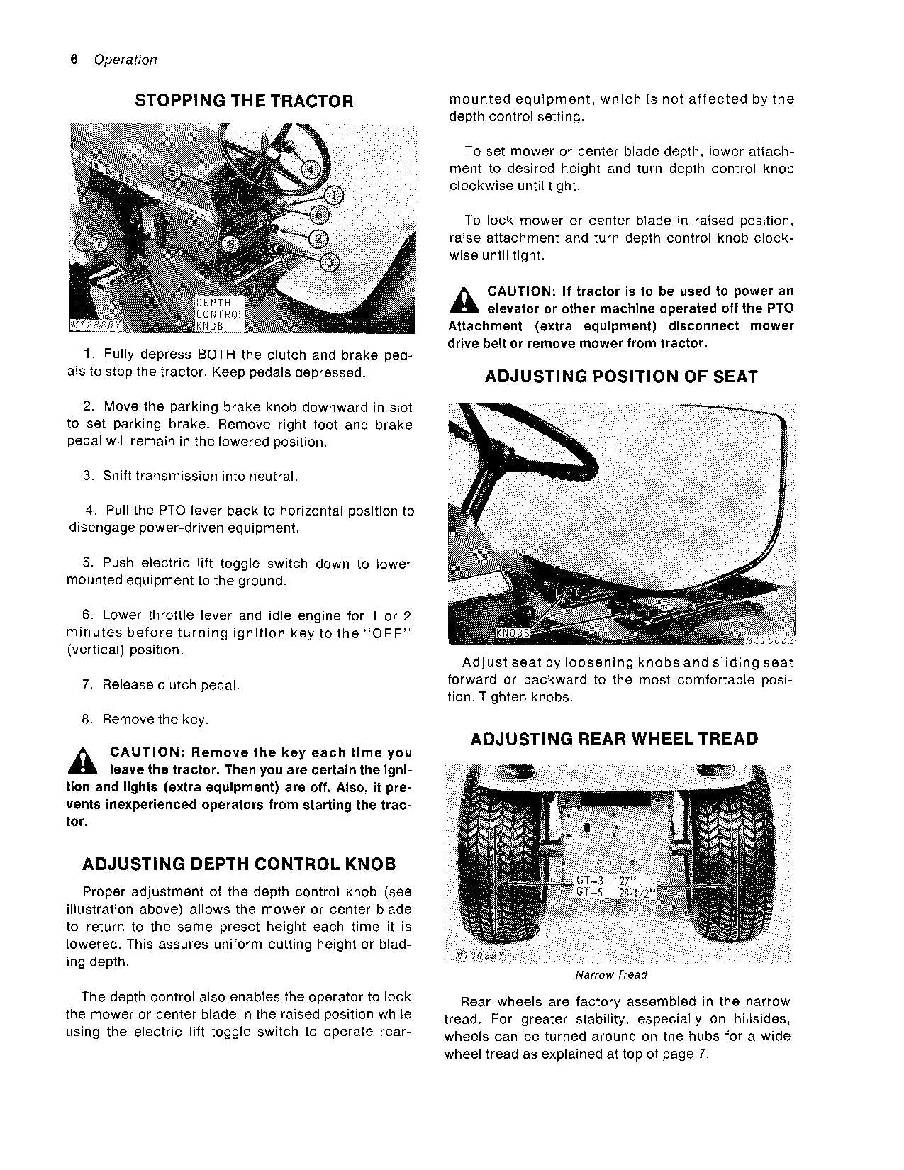 JOHN DEERE 112 TRACTOR OPERATORS MANUAL SER 300001 - 315000