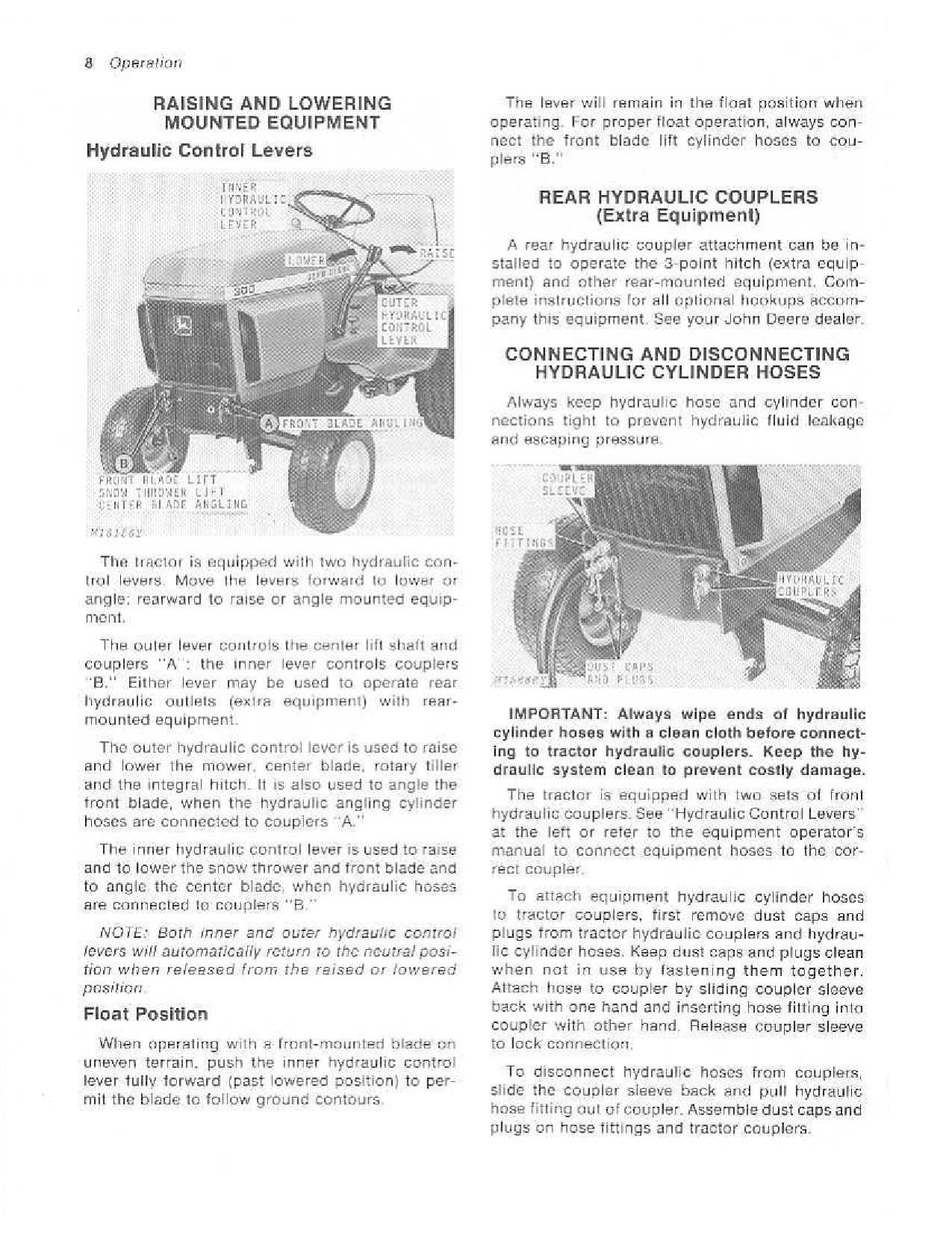 JOHN DEERE 300 TRACTOR OPERATORS MANUAL -055000 – PROFMANUAL