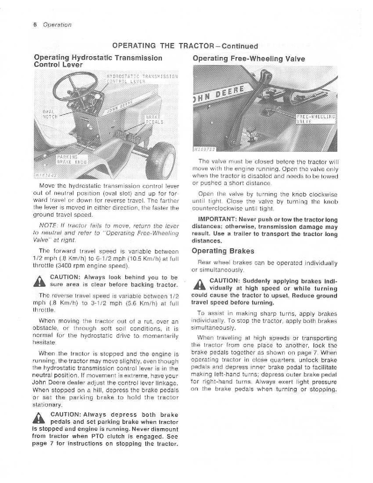 MANUEL D'UTILISATION DU TRACTEUR JOHN DEERE 300 -055000