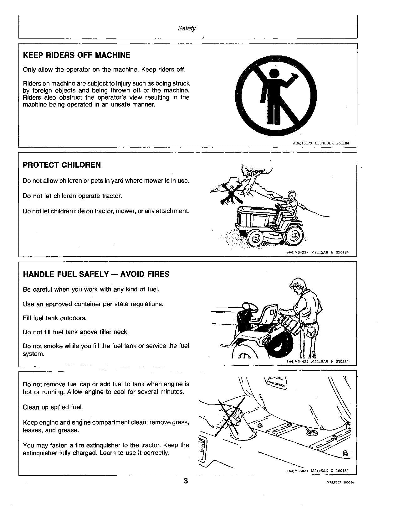 JOHN DEERE 316 318 420 TRACTOR OPERATORS MANUAL 420001-475000