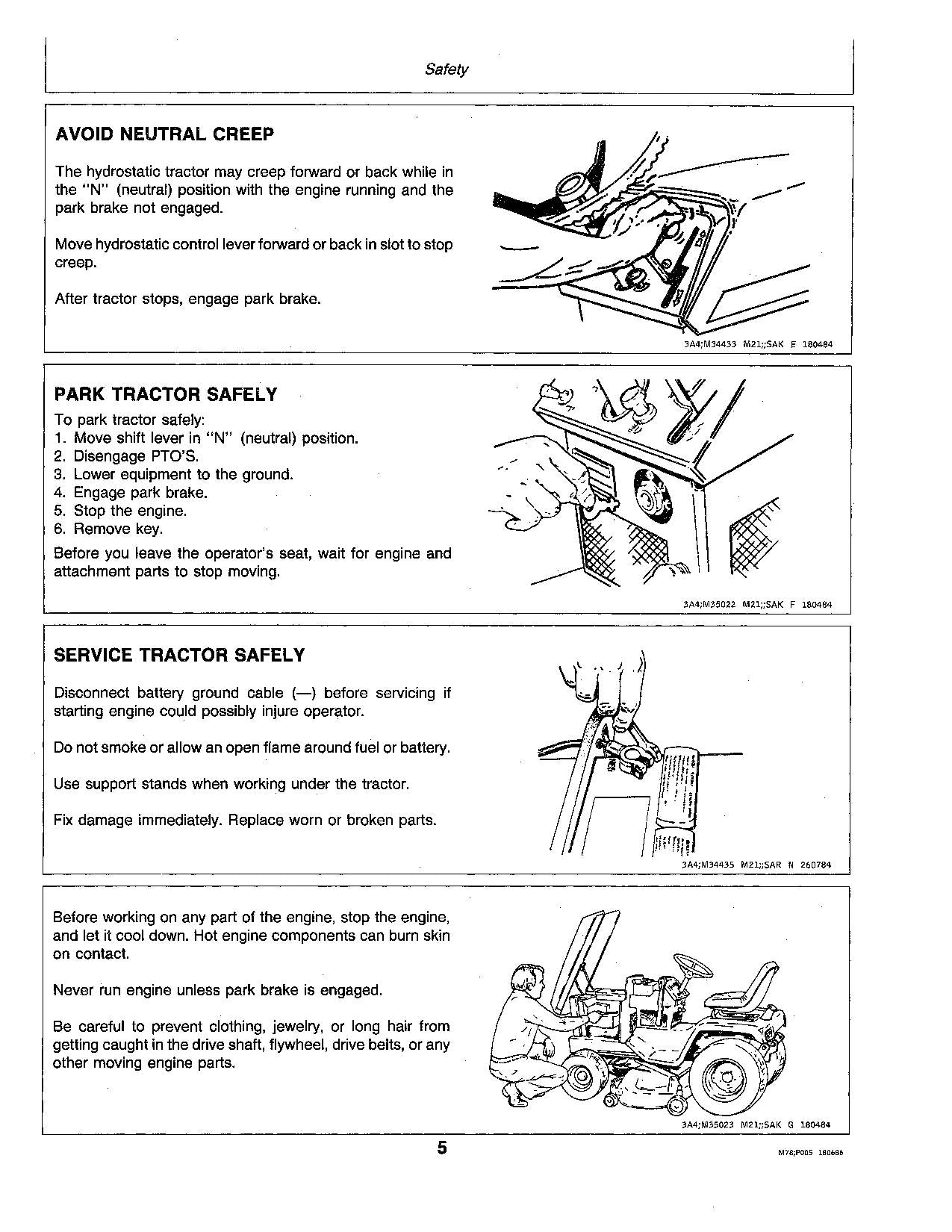 JOHN DEERE 316 318 420 TRAKTOR BEDIENUNGSANLEITUNG 420001-475000