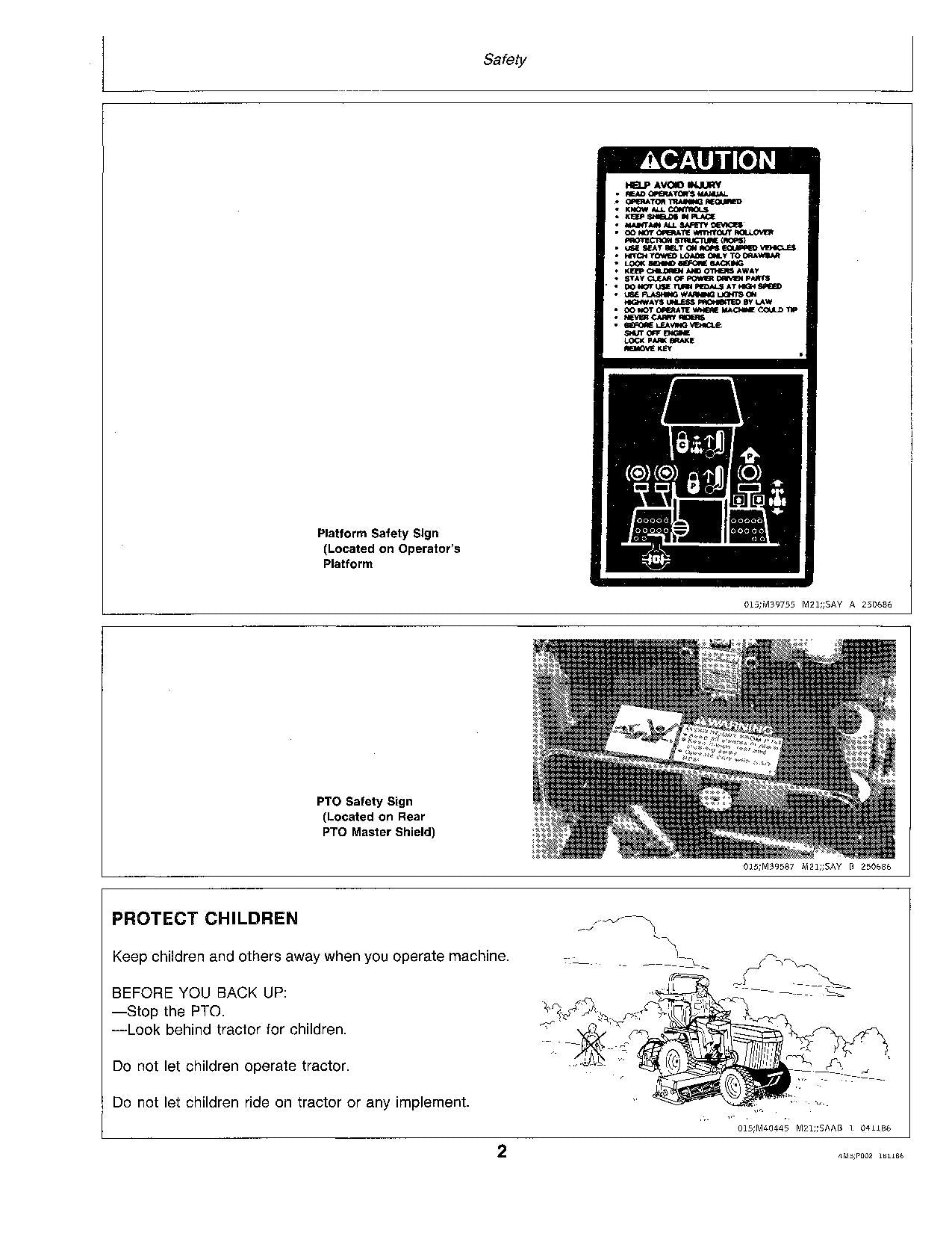 MANUEL D'UTILISATION DU TRACTEUR JOHN DEERE 756 856 -475000