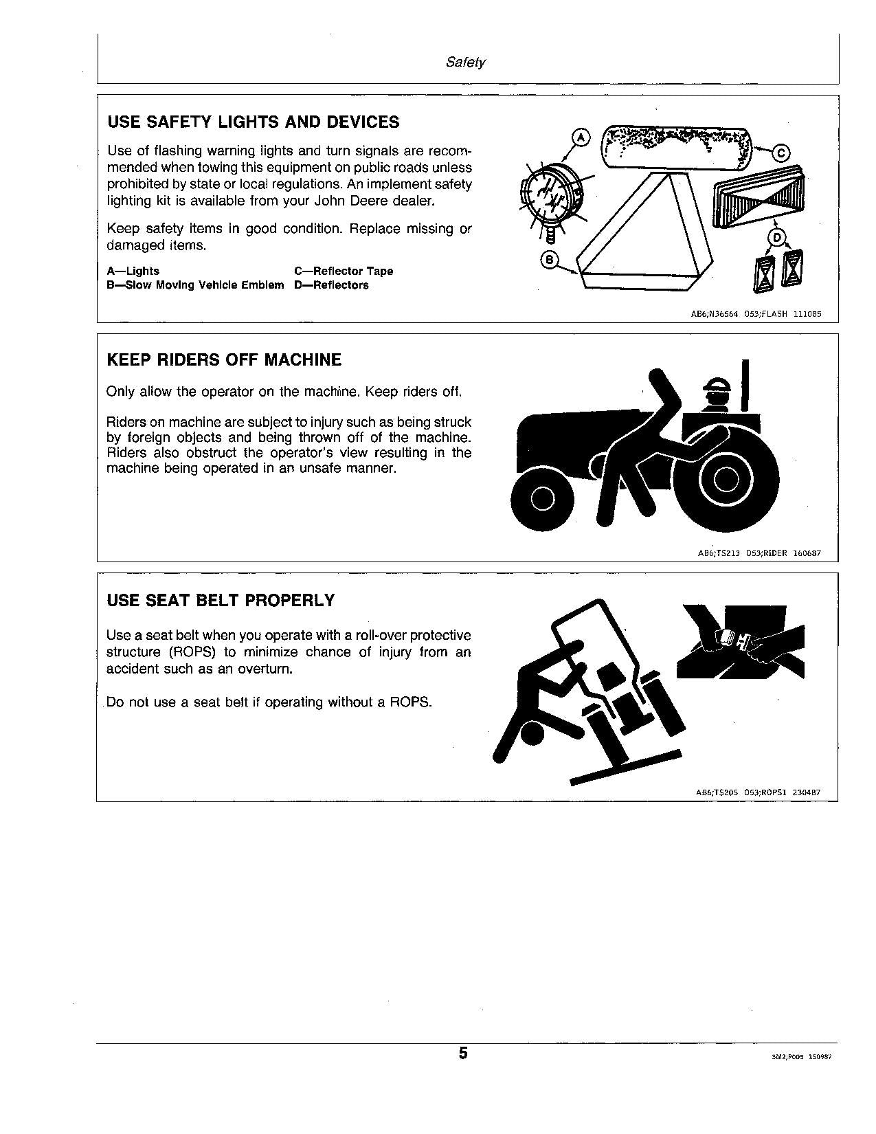 JOHN DEERE 655 755 855 TRACTOR OPERATORS MANUAL  475001-615000