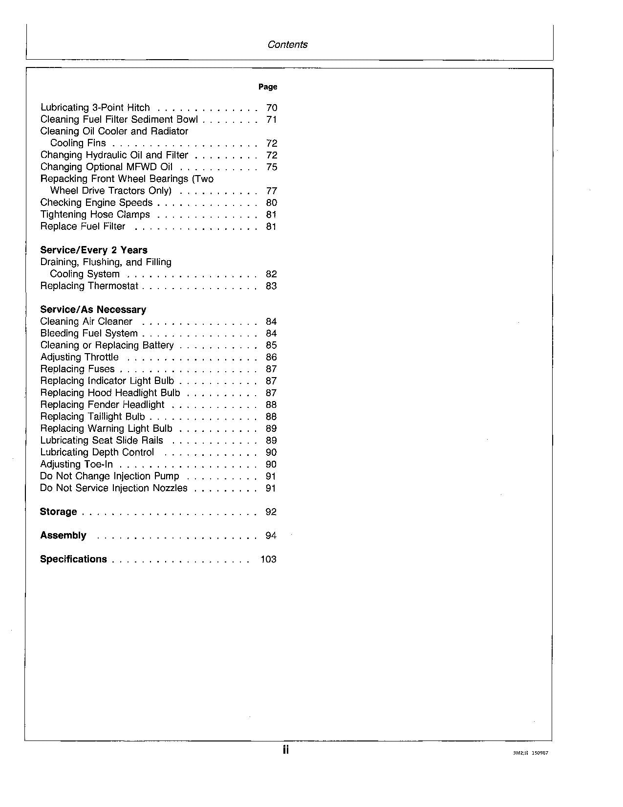 MANUEL D'UTILISATION DU TRACTEUR JOHN DEERE 655 755 855 475001-615000