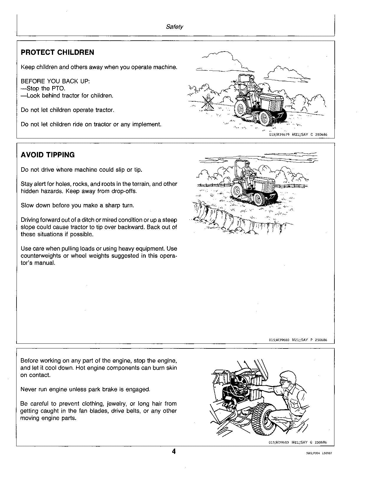 JOHN DEERE 655 755 855 TRACTOR OPERATORS MANUAL  475001-615000