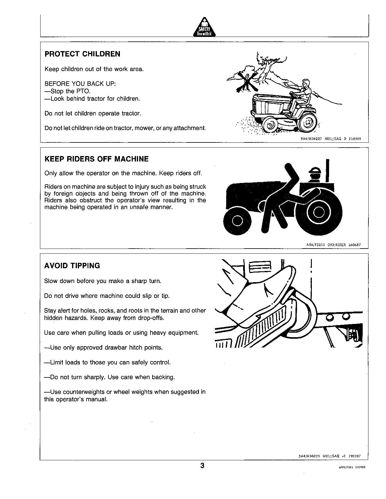 JOHN DEERE 322 TRACTOR OPERATORS MANUAL 475001-