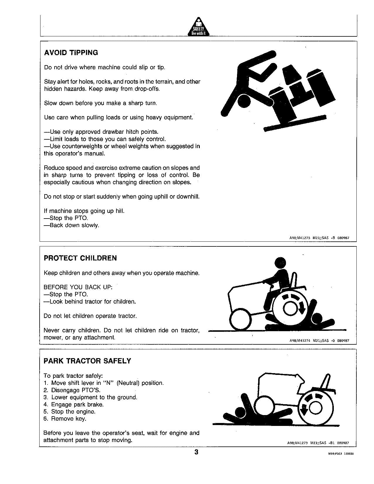 JOHN DEERE 332 TRACTOR OPERATORS MANUAL SER 475001-